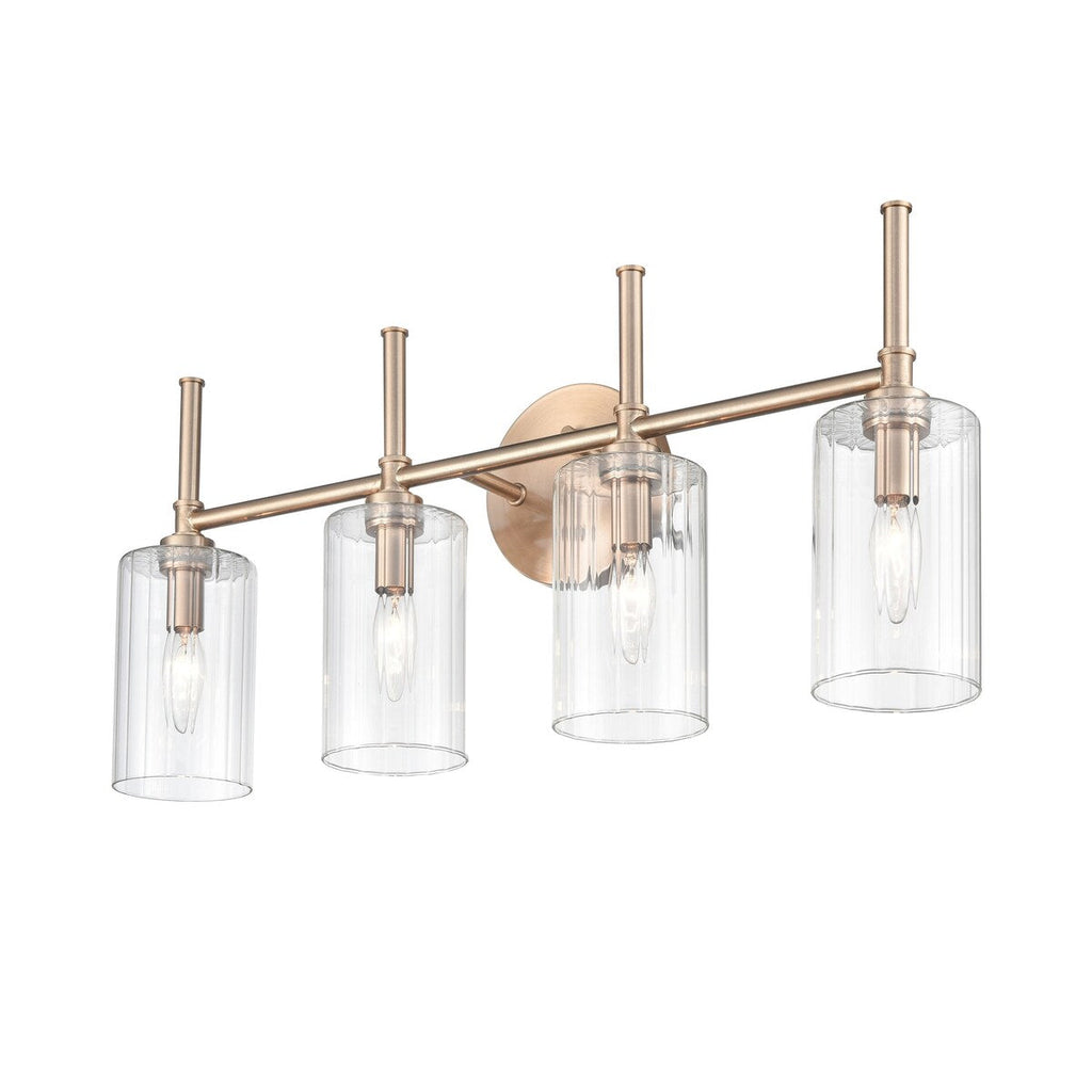 Luminaire de salle de bain Millennium Lighting Chastine avec abat-jour en verre biseauté transparent