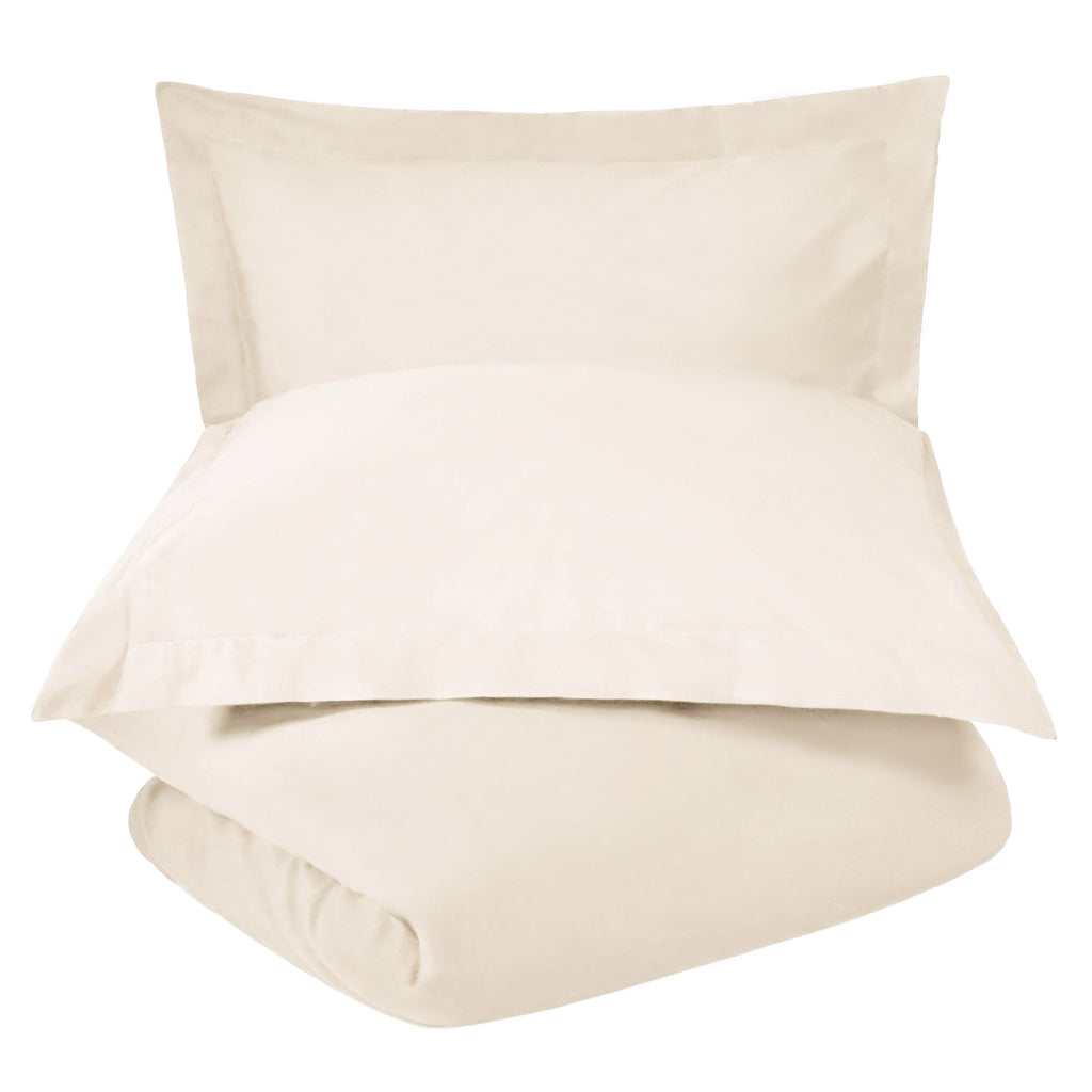 Superior 300-Thread Count Cotton Percale Duvet Cover Set