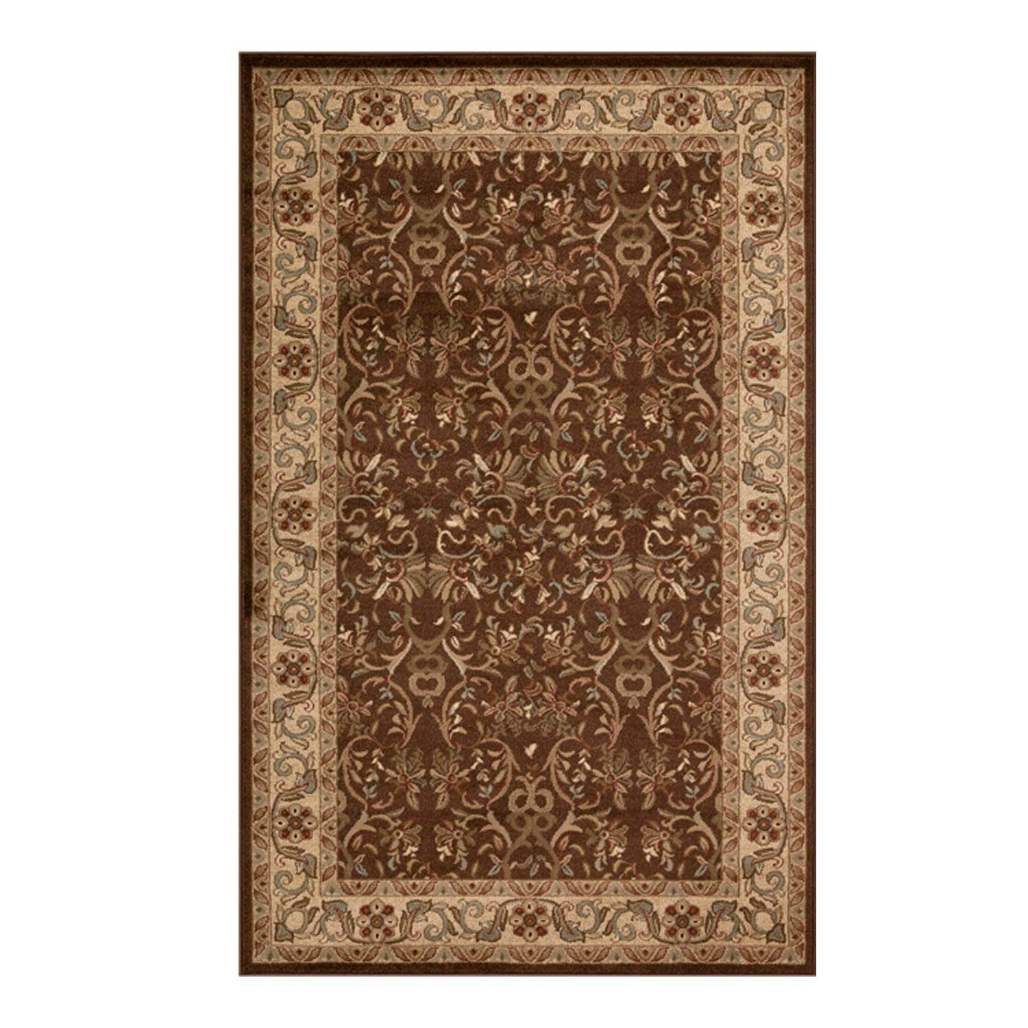 Superior Heritage Traditional Floral Scroll Indoor Area Rug