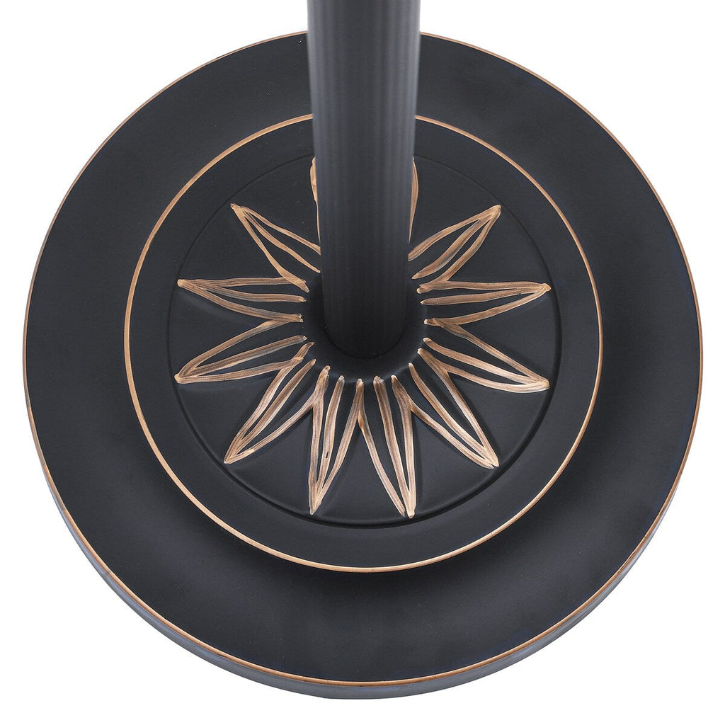 Moasis 71 Traditional Torchiere Floor Lamp with Adjustable Reading Light, Alabaster glass shades - 71H