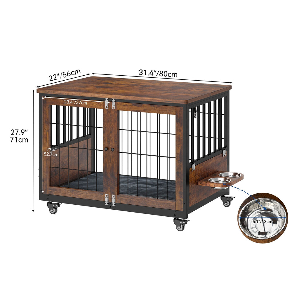 Table d'appoint en forme de cage pour chien de style Moasis Furniture