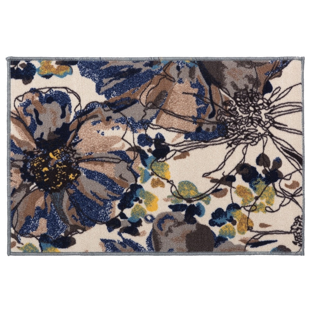World Rug Gallery Modern Bright Flowers Non-Slip Area Rug Multi