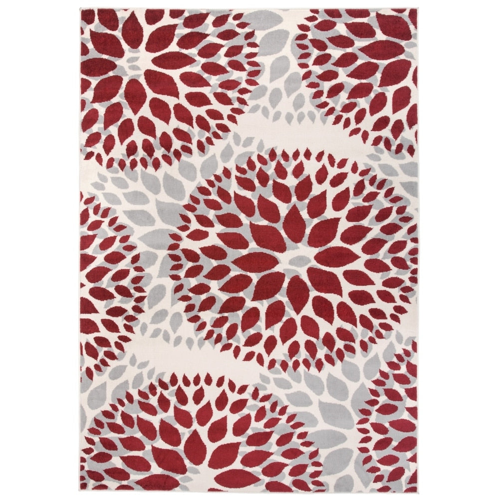 World Rug Gallery Modern Floral Circles Area Rug