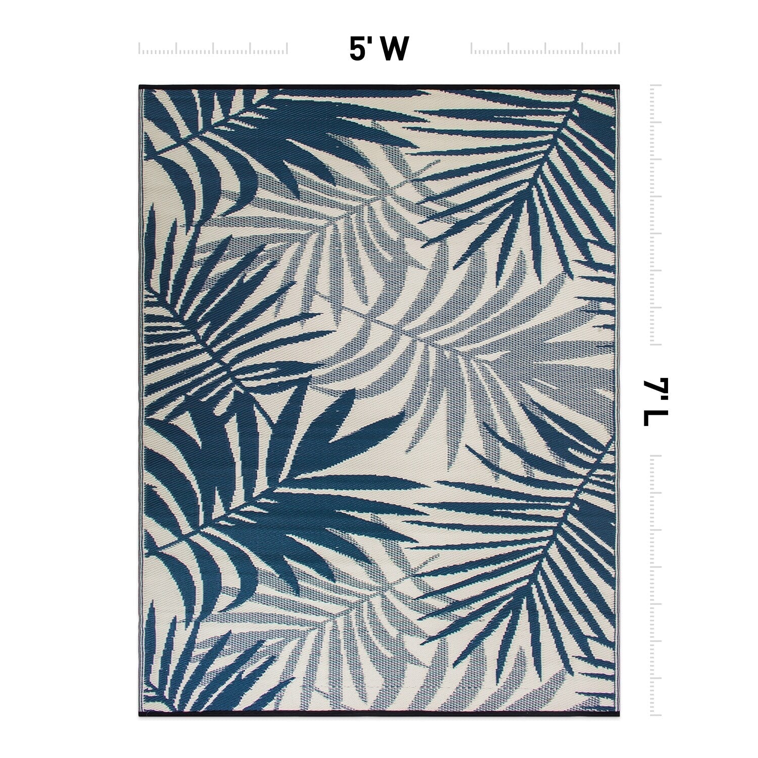 Modern Floral Reversible Plastic Outdoor Rugs