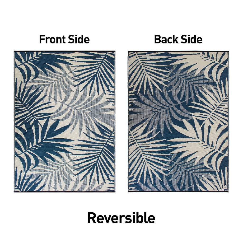 Modern Floral Reversible Plastic Outdoor Rugs