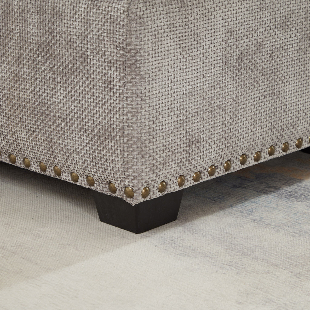 Modern L-Shaped Chenille Sectional Sofa with Pull-Out Sleeper, Storage Seats, Ottoman and 2 Pillows for Living Room