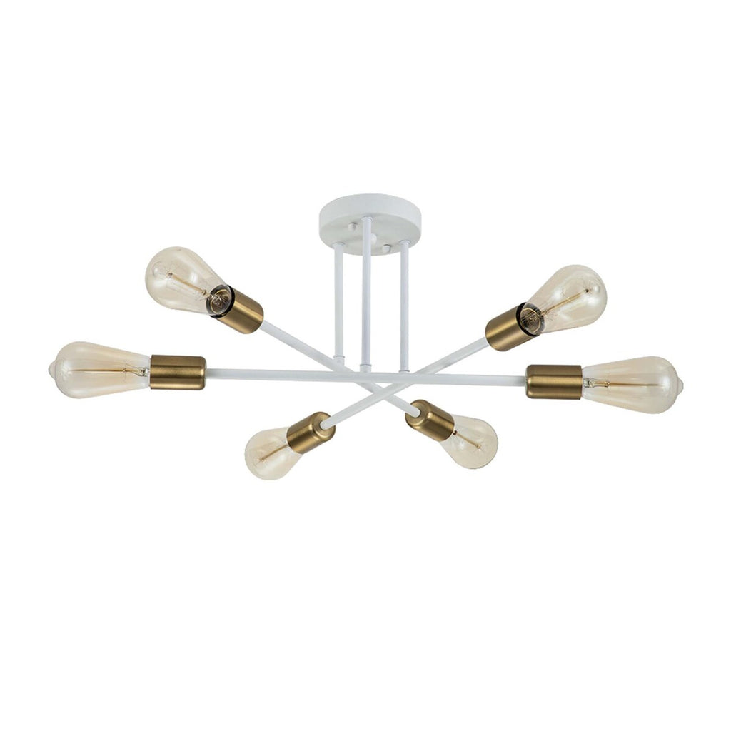 6 - Light Modern Metal 23.62'' Sputnik Semi-Flush Mount Ceiling Light
