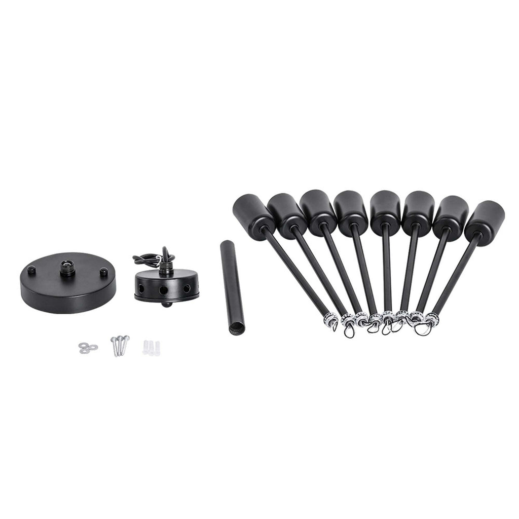 Black/ Gold Sputnik Semi Flush Mount Lamp Close to Ceiling Light Fixture for Living Room/ Kitchen/ Office/ Bedroom/ Foyer