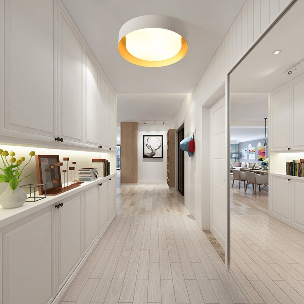 Modern Minimalist 2/3/5-Lights Metal Shaded Drum Flush Mount Ceiling Light