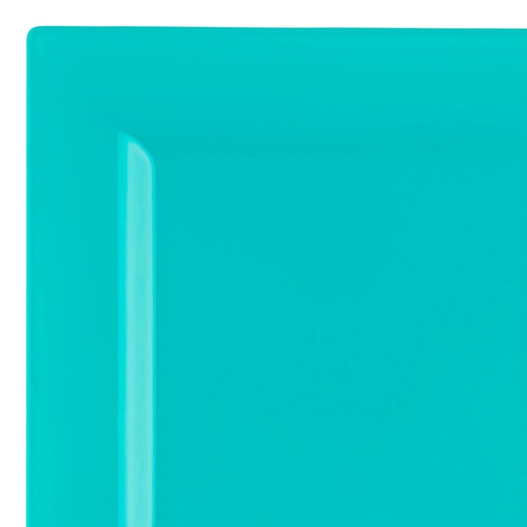 Modern Solid Square Disposable Plastic Plate Packs - Party Supplies