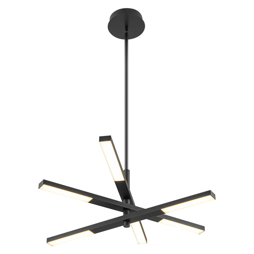 Modern Tiered Linear Sputnik Chandelier Warm Light 3000K Integrated LED Chandelier