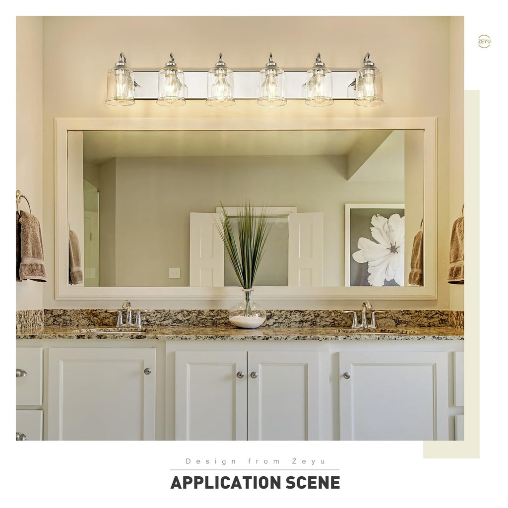 3/4/5/6-Light Modern Vanity Lights Over Mirror for Bathroom