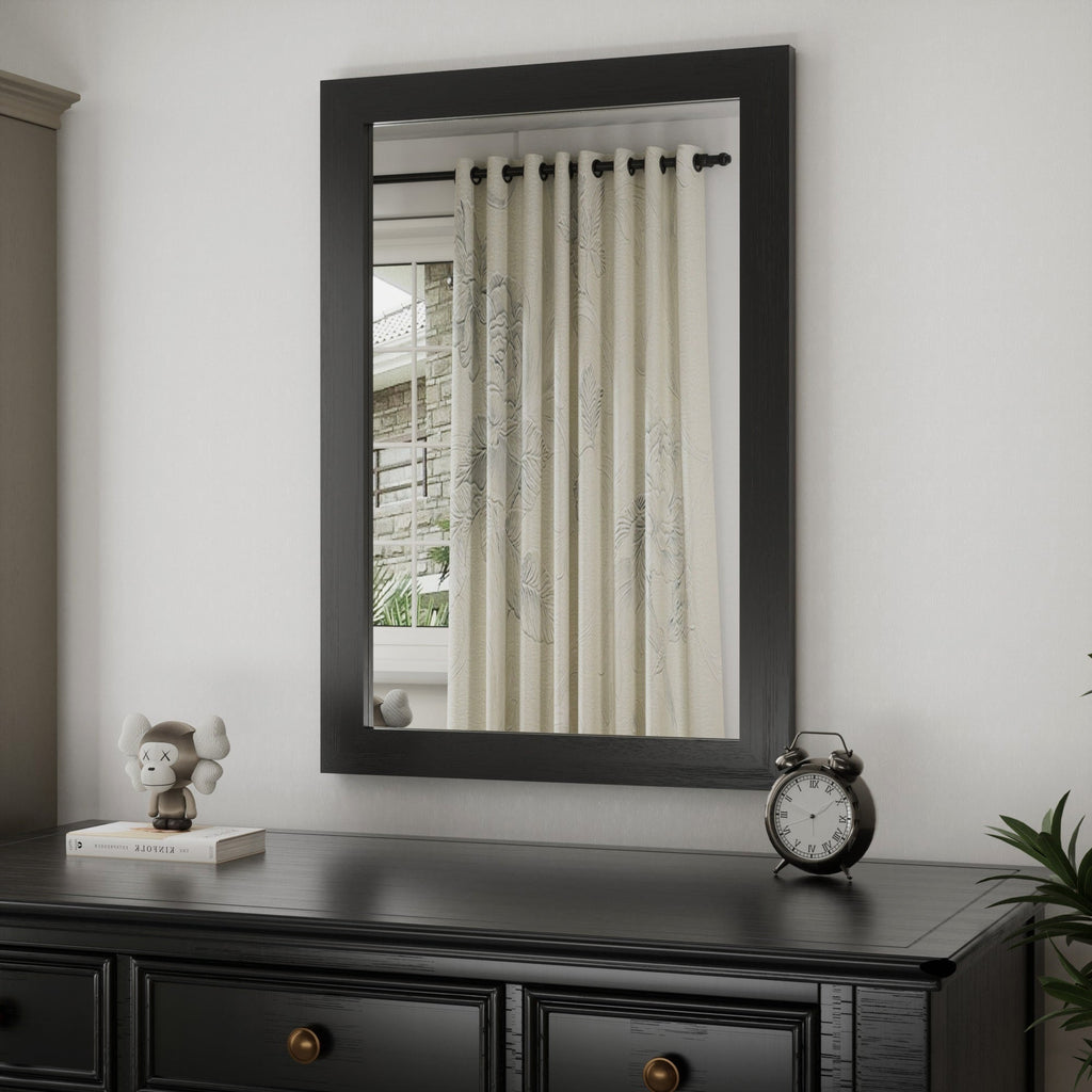 Modern Wall Mirrors, Rectangular Mirror with Wood Framed, Bathroom Mirror Barn Mirror Barn Door Mirror with Multi Size