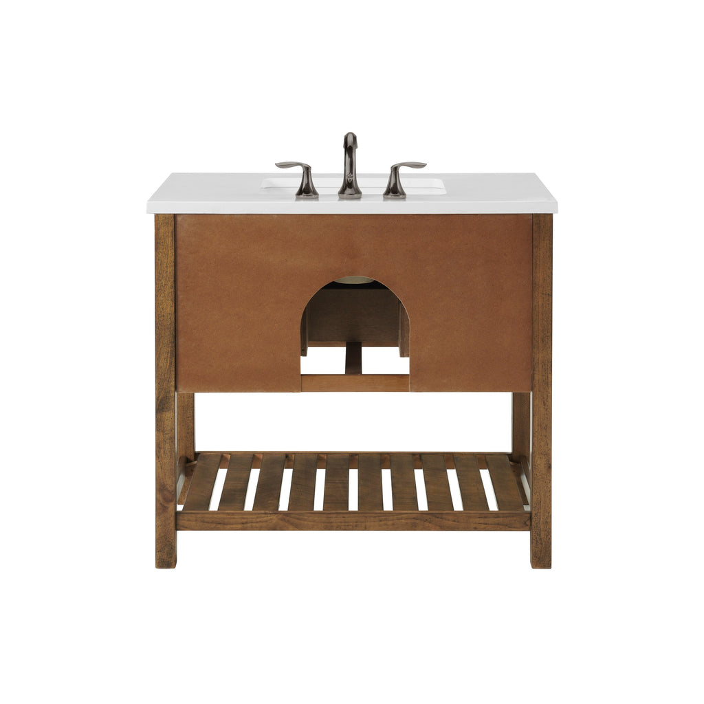 Meuble-lavabo simple de style ferme Monterey 37 avec dessus