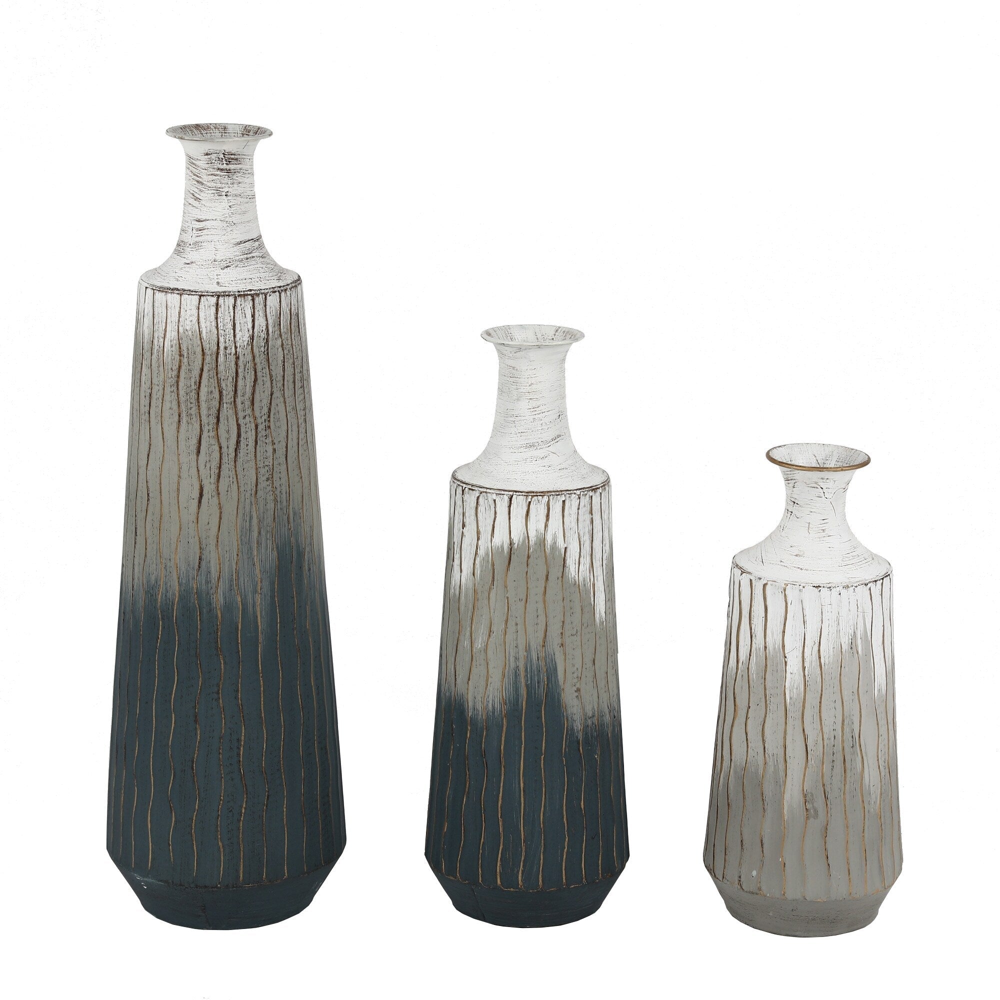 Vases en métal multicolores ombrés (lot de 3)