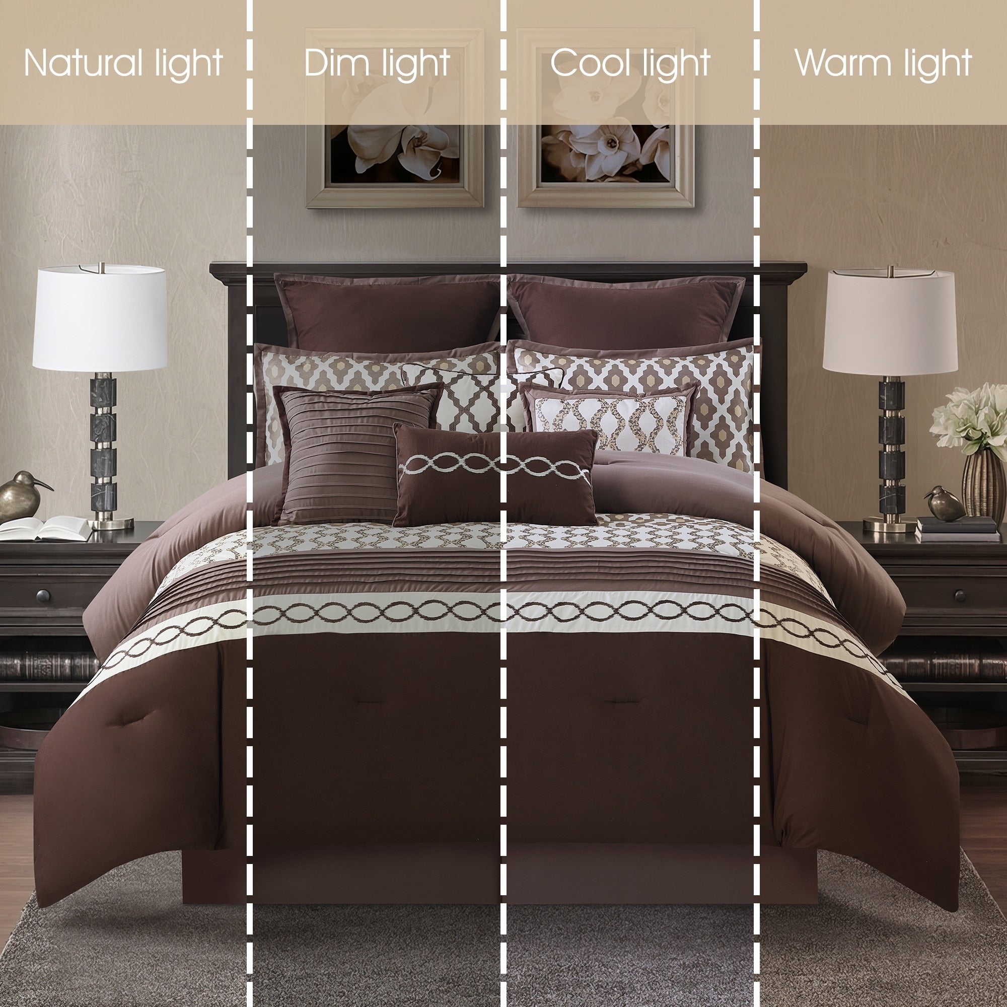 Nanshing Calvin Luxury10-Piece Geometric Comforter Set