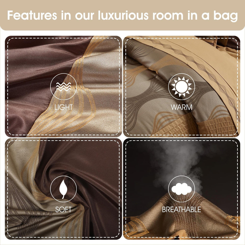 Nanshing Daniella 7-Piece Modern Geometric Comforter Set