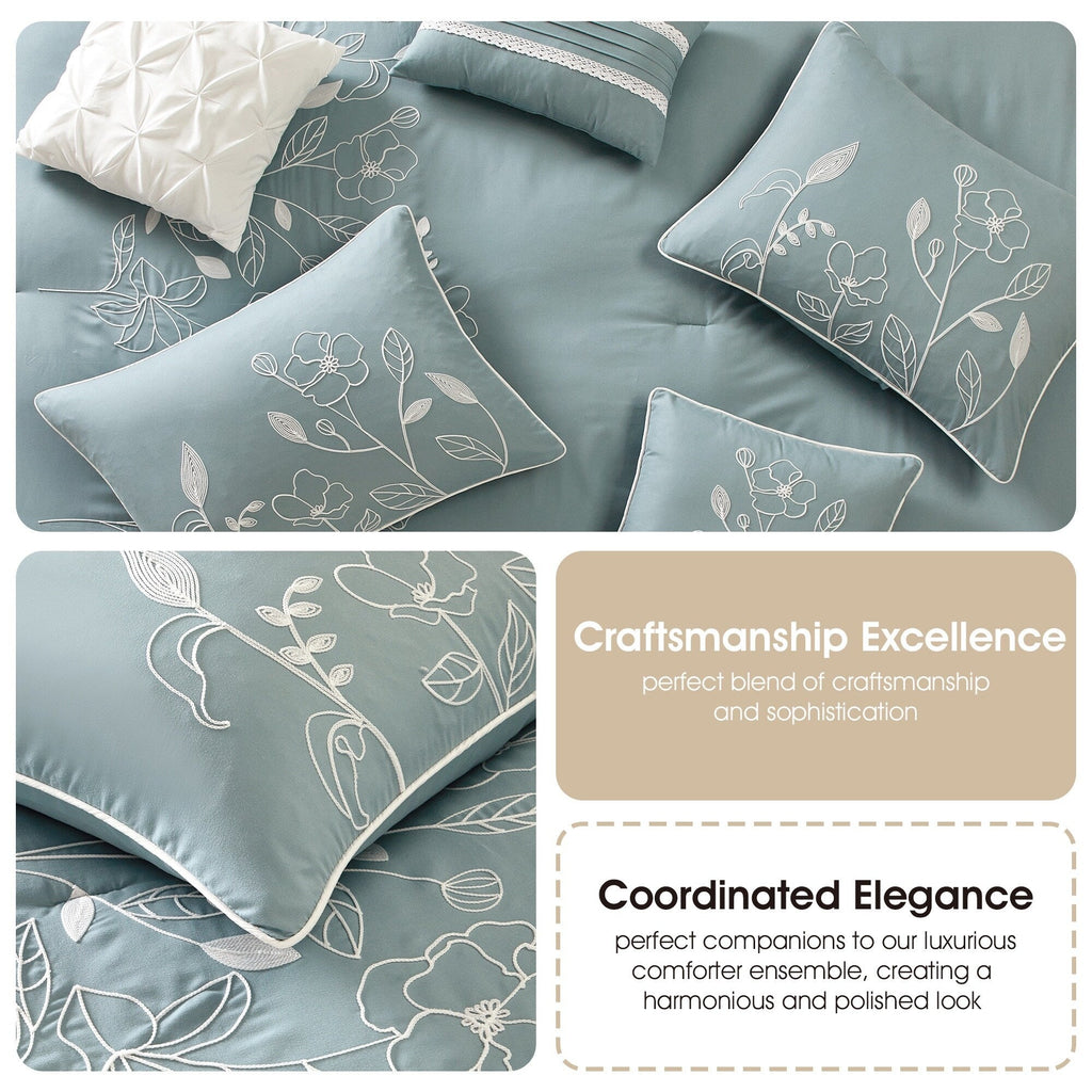 Ensemble de couette florale botanique Nanshing Taylor 7 pièces