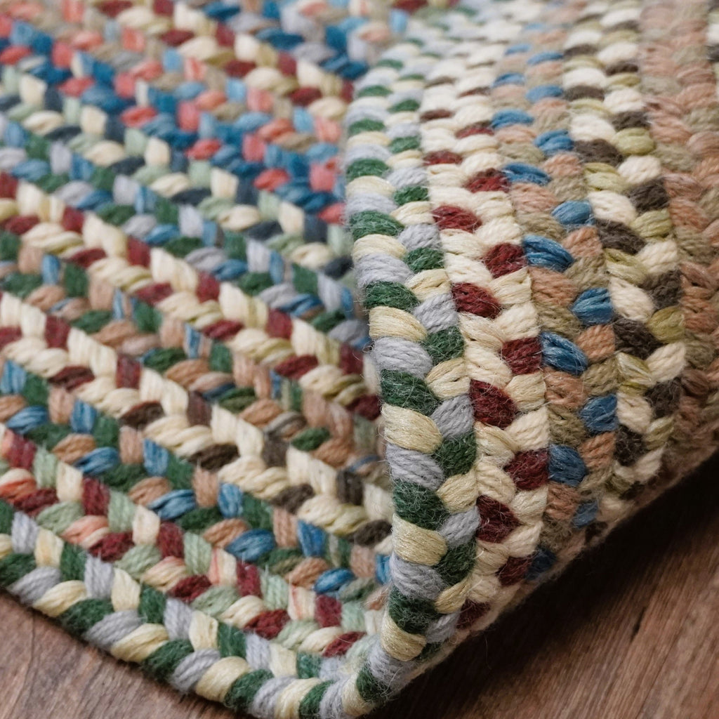 Tapis en laine multicolore tressé New England de Colonial Mills