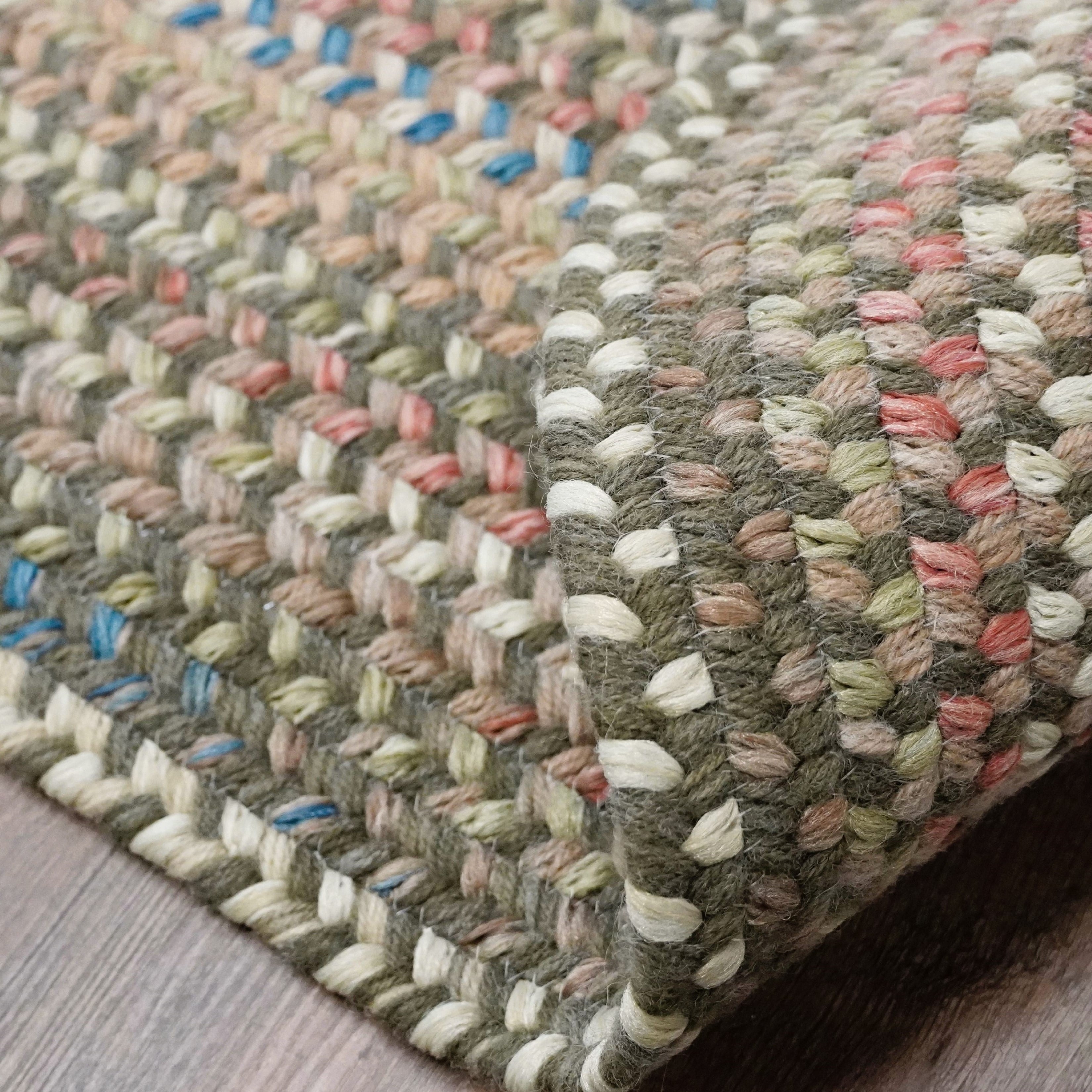 Tapis en laine multicolore tressé New England de Colonial Mills