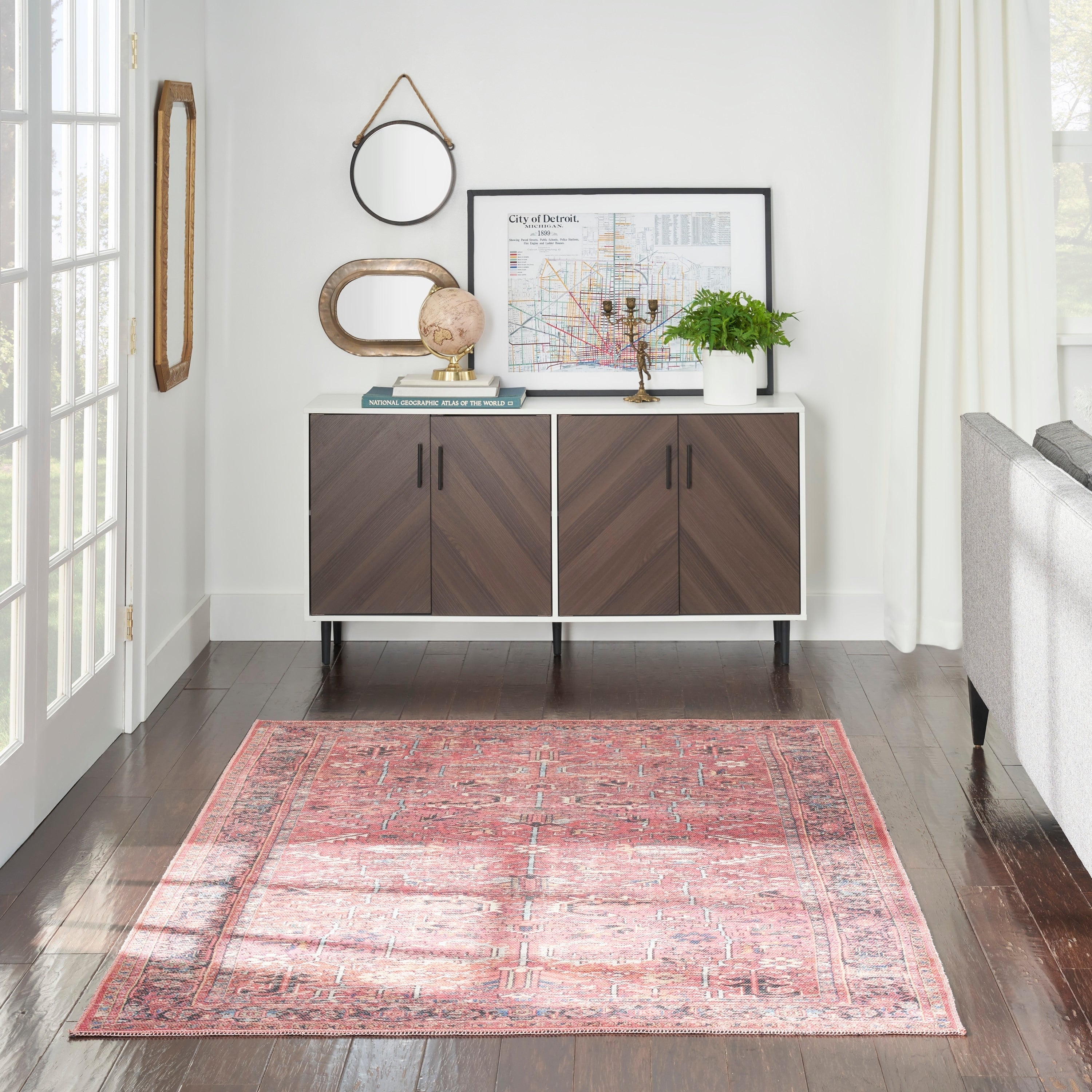 Tapis New Concept Lavables Vintage Persan Floral Lavable en machine