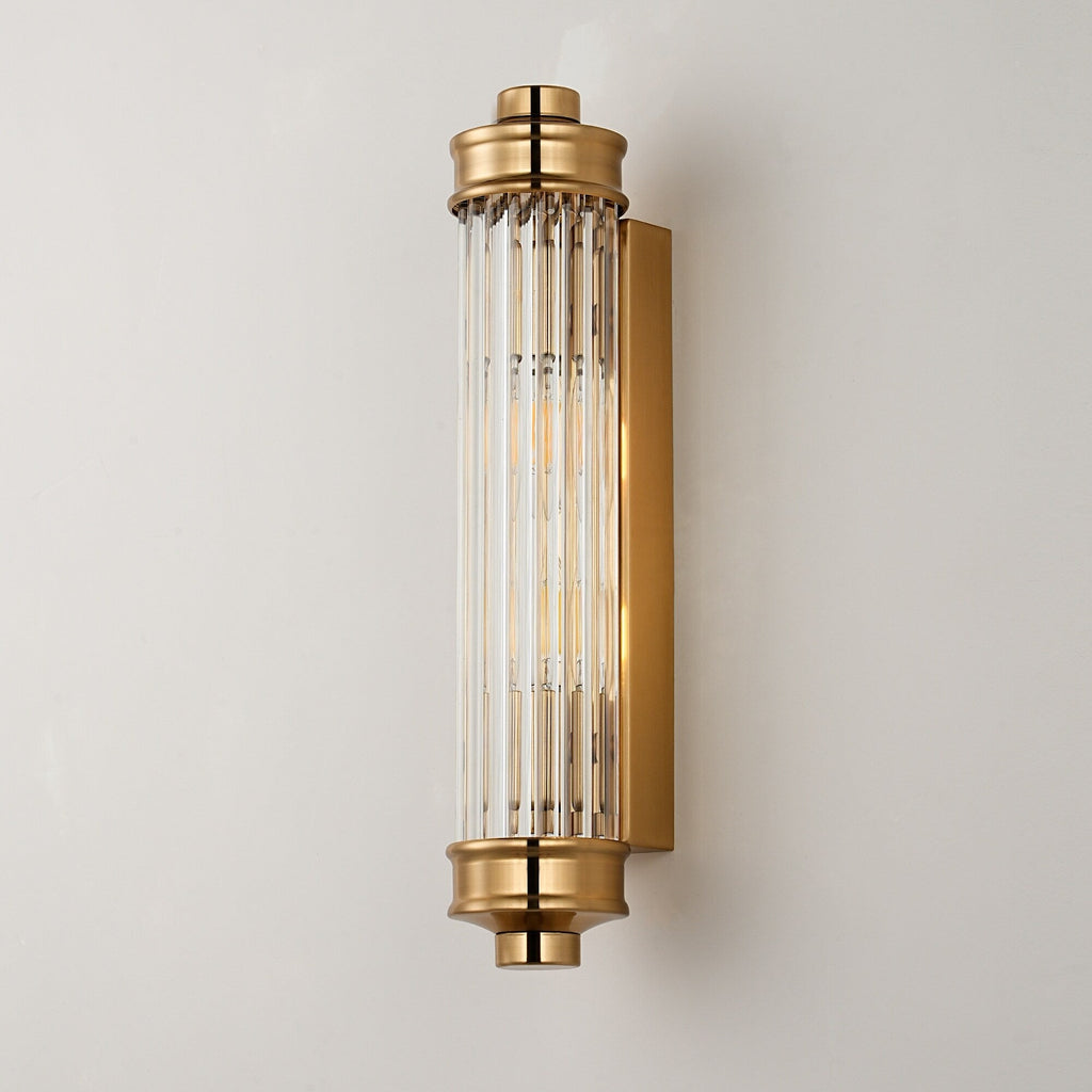 Nordic Postmodern Wall Sconce, European Wall Light in Simple Vintage Glass Crystal