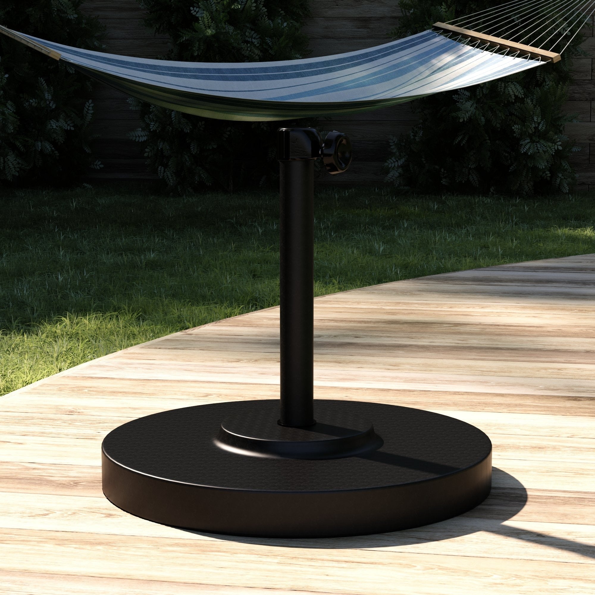 North Bend 50-pound Round Concrete Weighted Powdercoated Steel Umbrella Base by Havenside Home