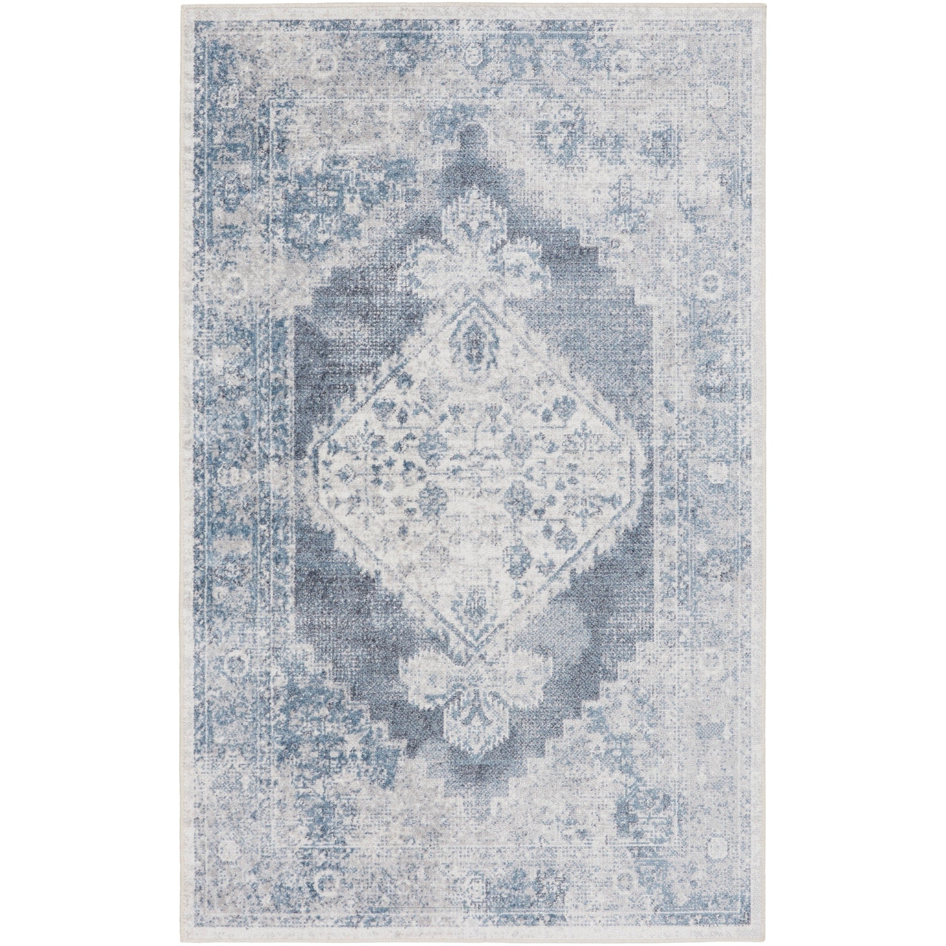 Tapis persan vieilli Nourison Abby, lavable en machine, pour intérieur uniquement.