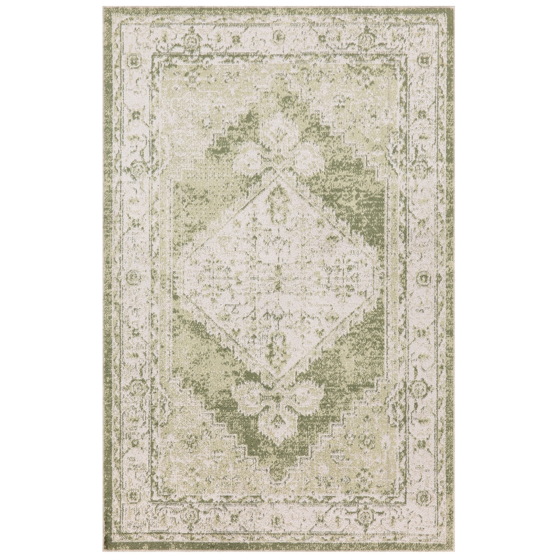 Tapis persan vieilli Nourison Abby, lavable en machine, pour intérieur uniquement.