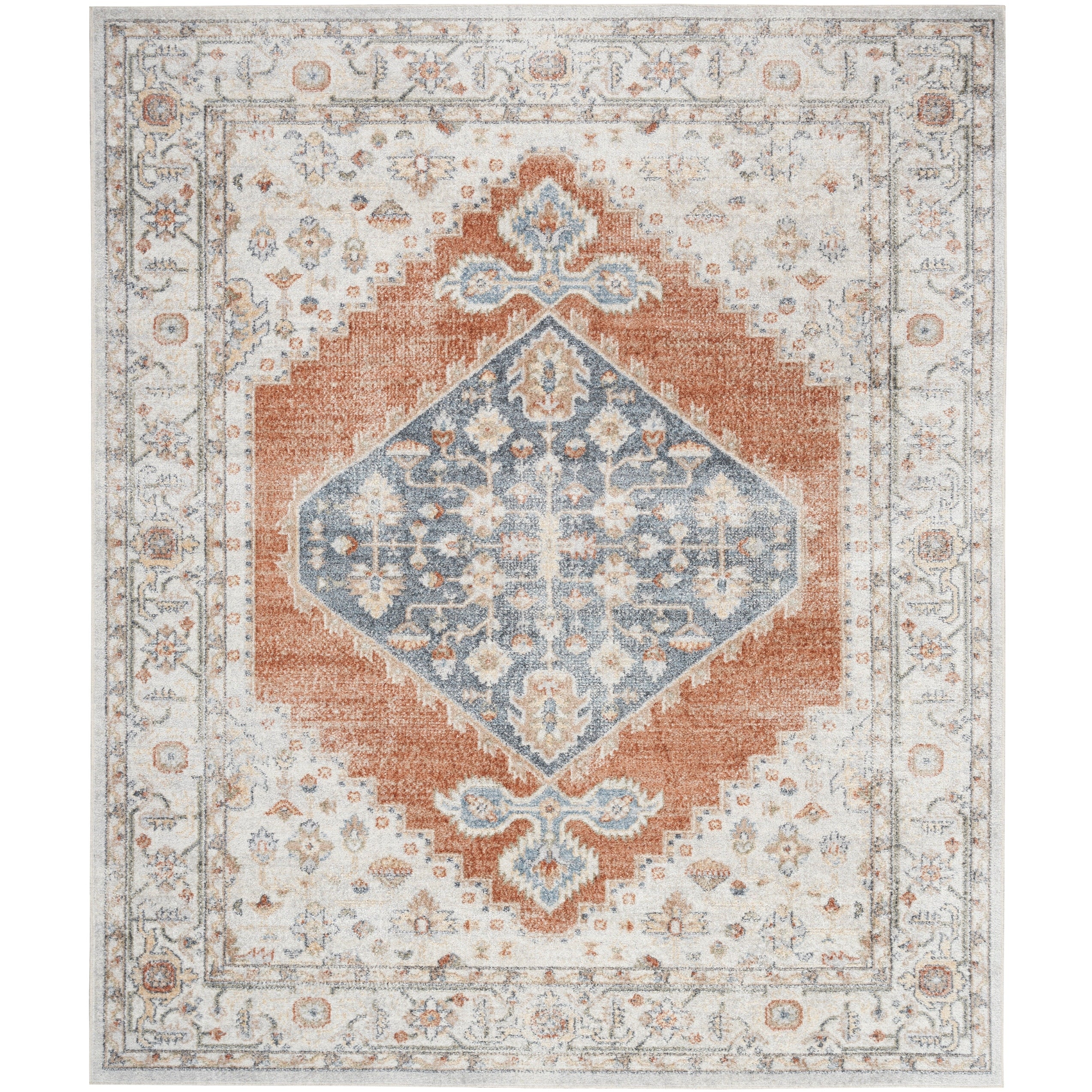 Tapis persan vieilli Nourison Abby, lavable en machine, pour intérieur uniquement.