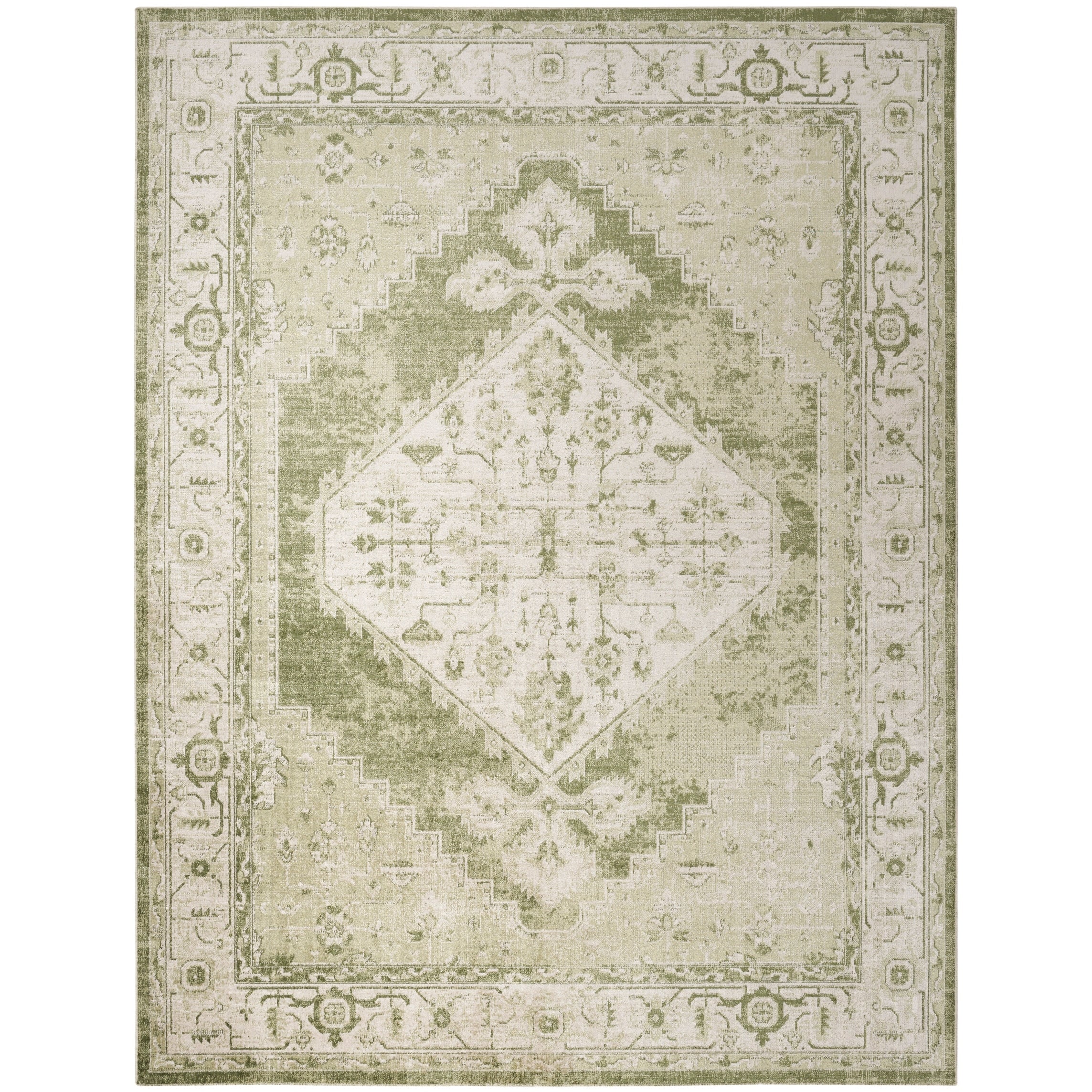 Tapis persan vieilli Nourison Abby, lavable en machine, pour intérieur uniquement.