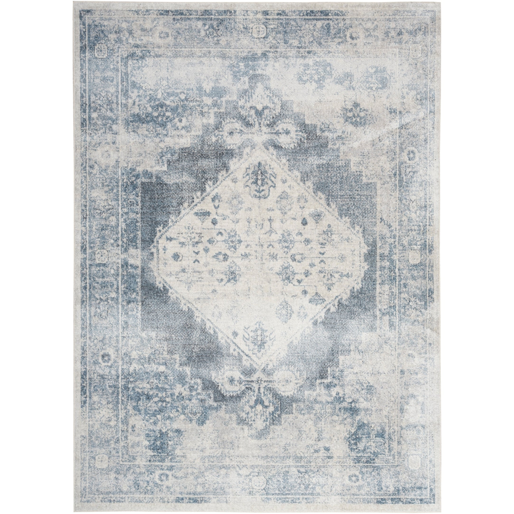 Tapis persan vieilli Nourison Abby, lavable en machine, pour intérieur uniquement.