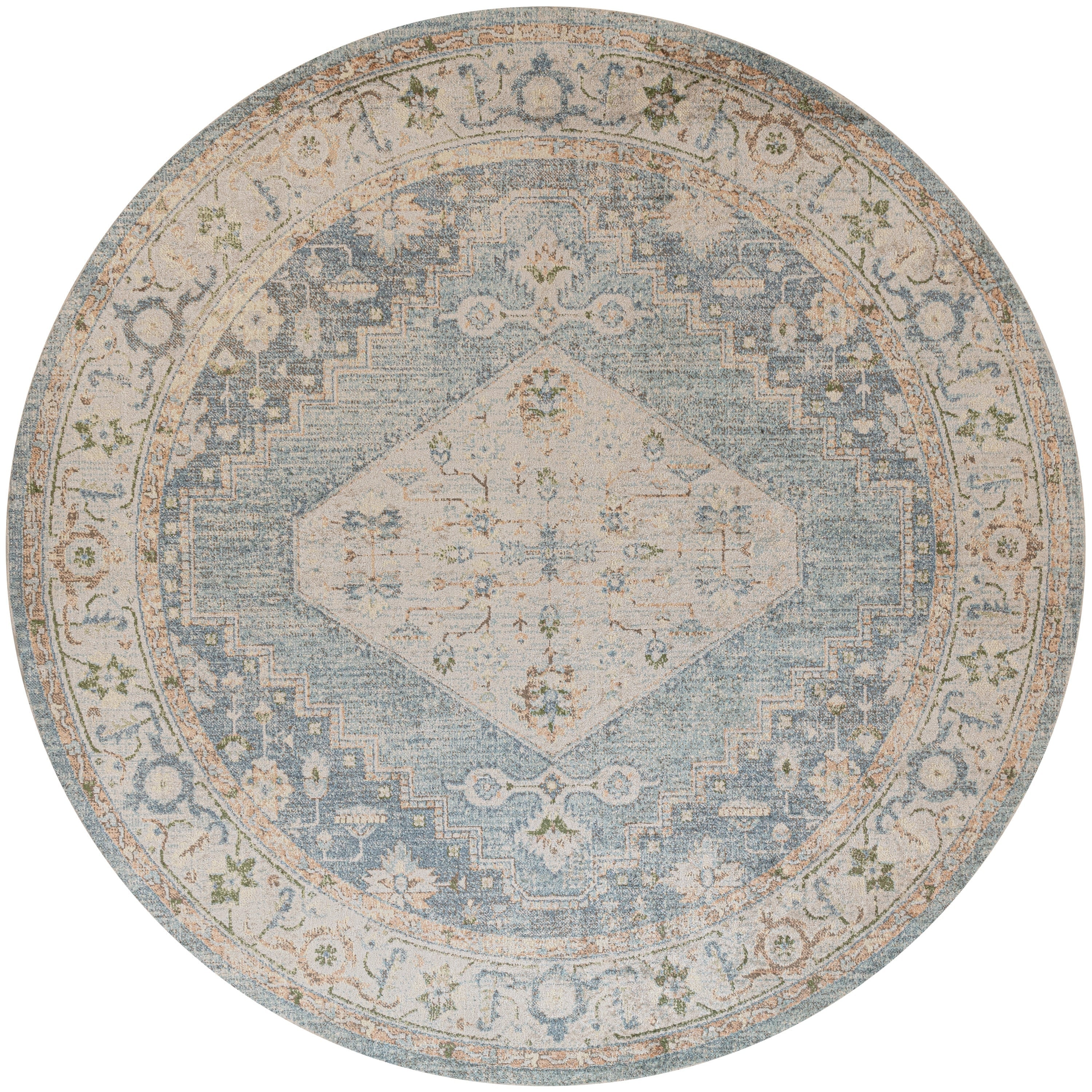 Tapis persan vieilli Nourison Abby, lavable en machine, pour intérieur uniquement.