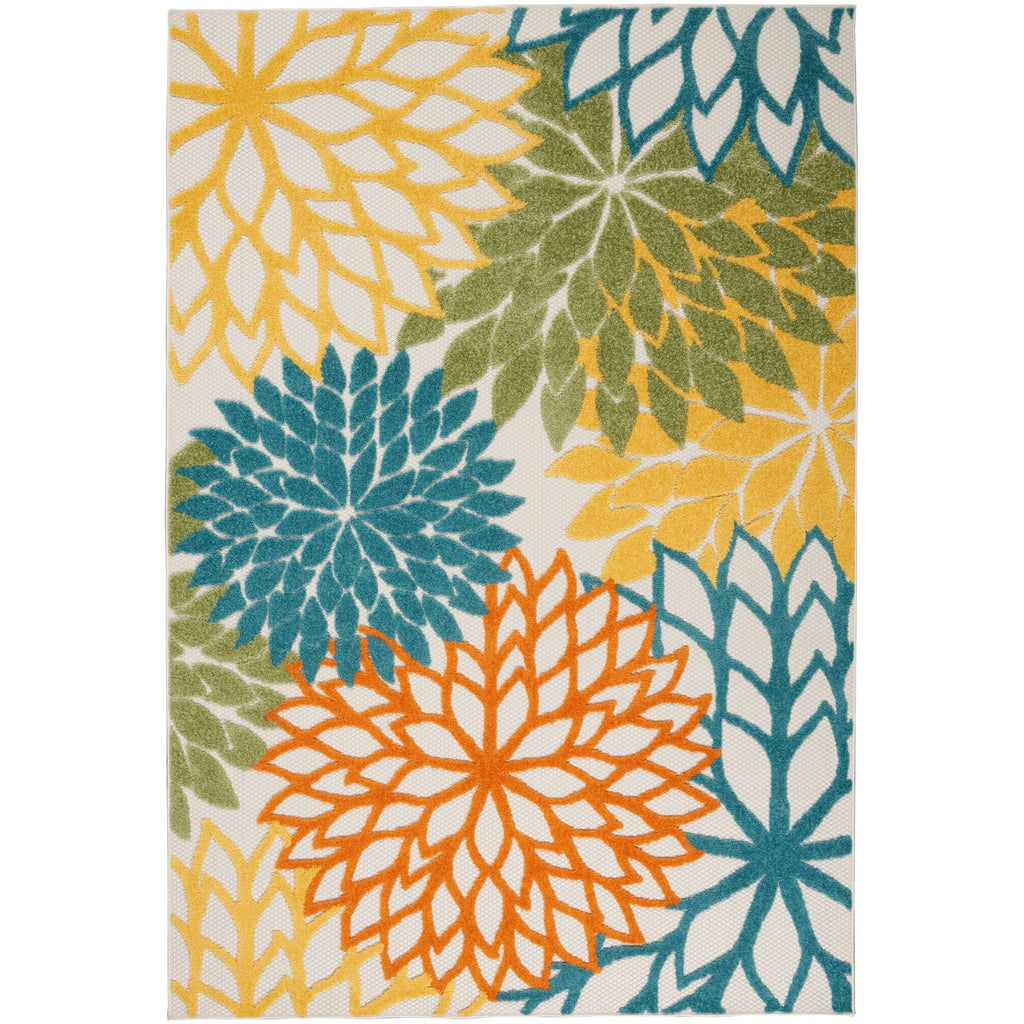 Nourison Alice Indoor/Outdoor Blue Floral Area Rug