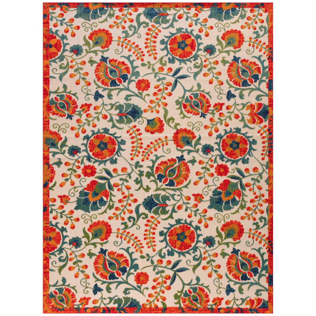 Tapis d'intérieur/extérieur à motif floral Nourison Alice