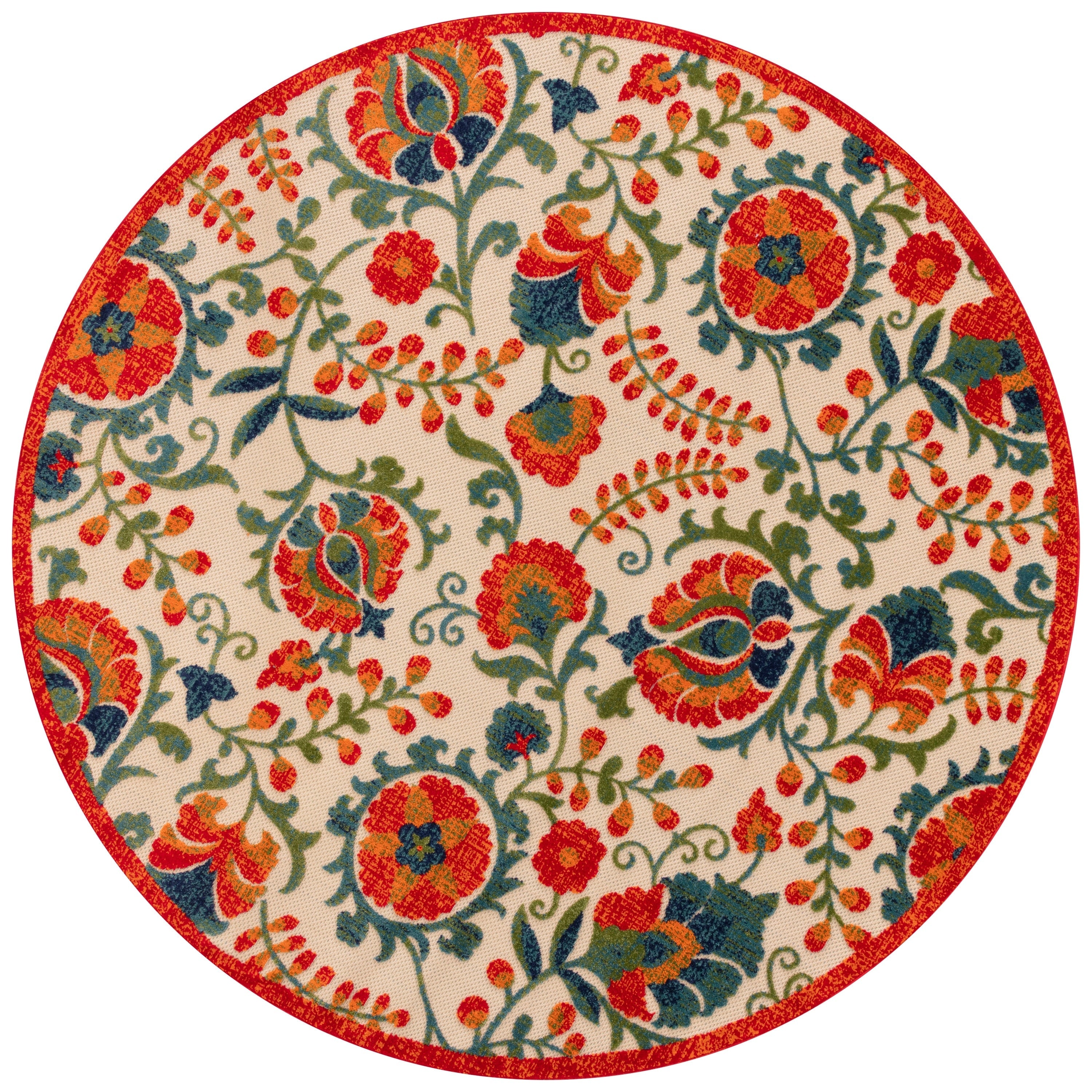 Nourison Alice Indoor/Outdoor Floral Area Rug