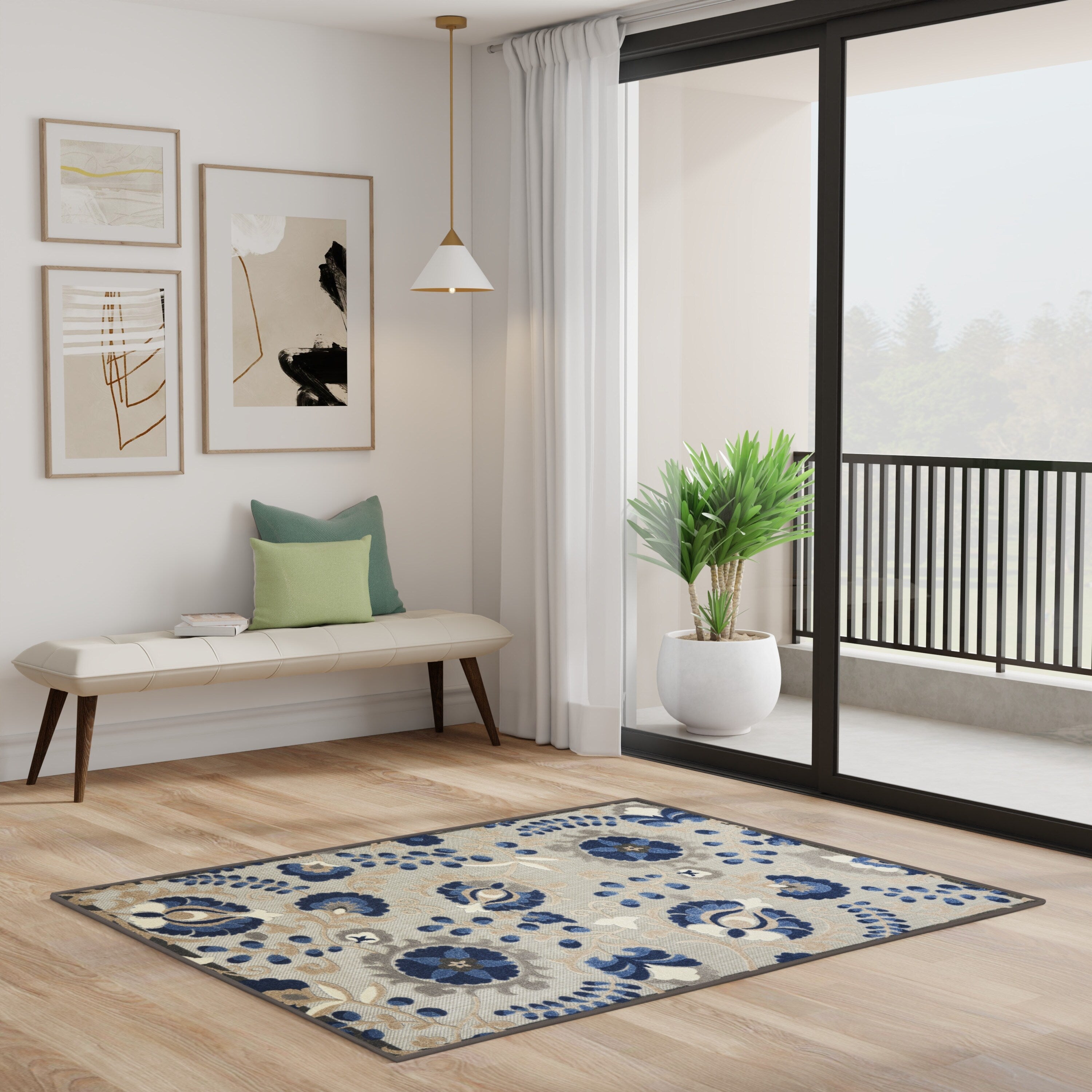 Nourison Alice Indoor/Outdoor Floral Area Rug