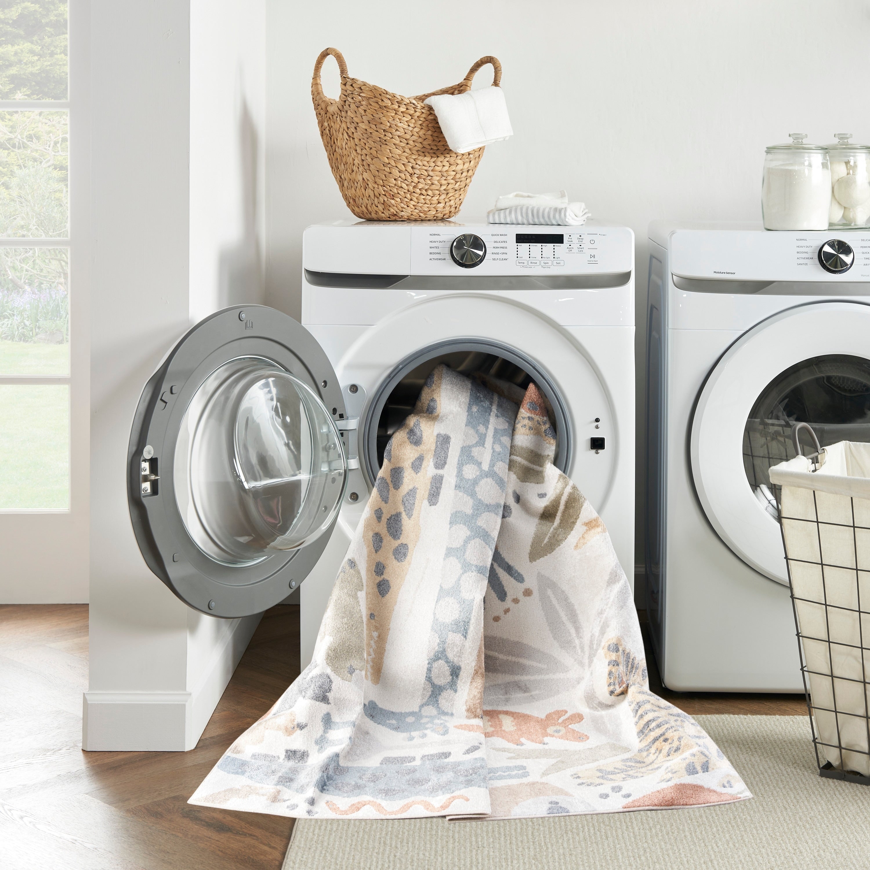 Tapis Nourison Astra lavable en machine à motif animalier