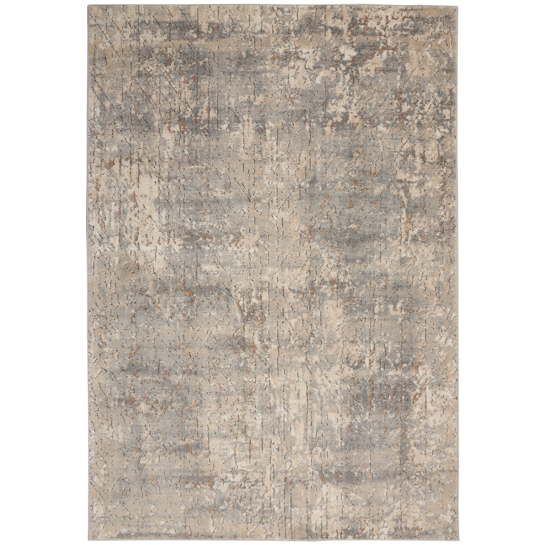 Tapis Nourison Concerto à motifs abstraits beige et gris vieilli