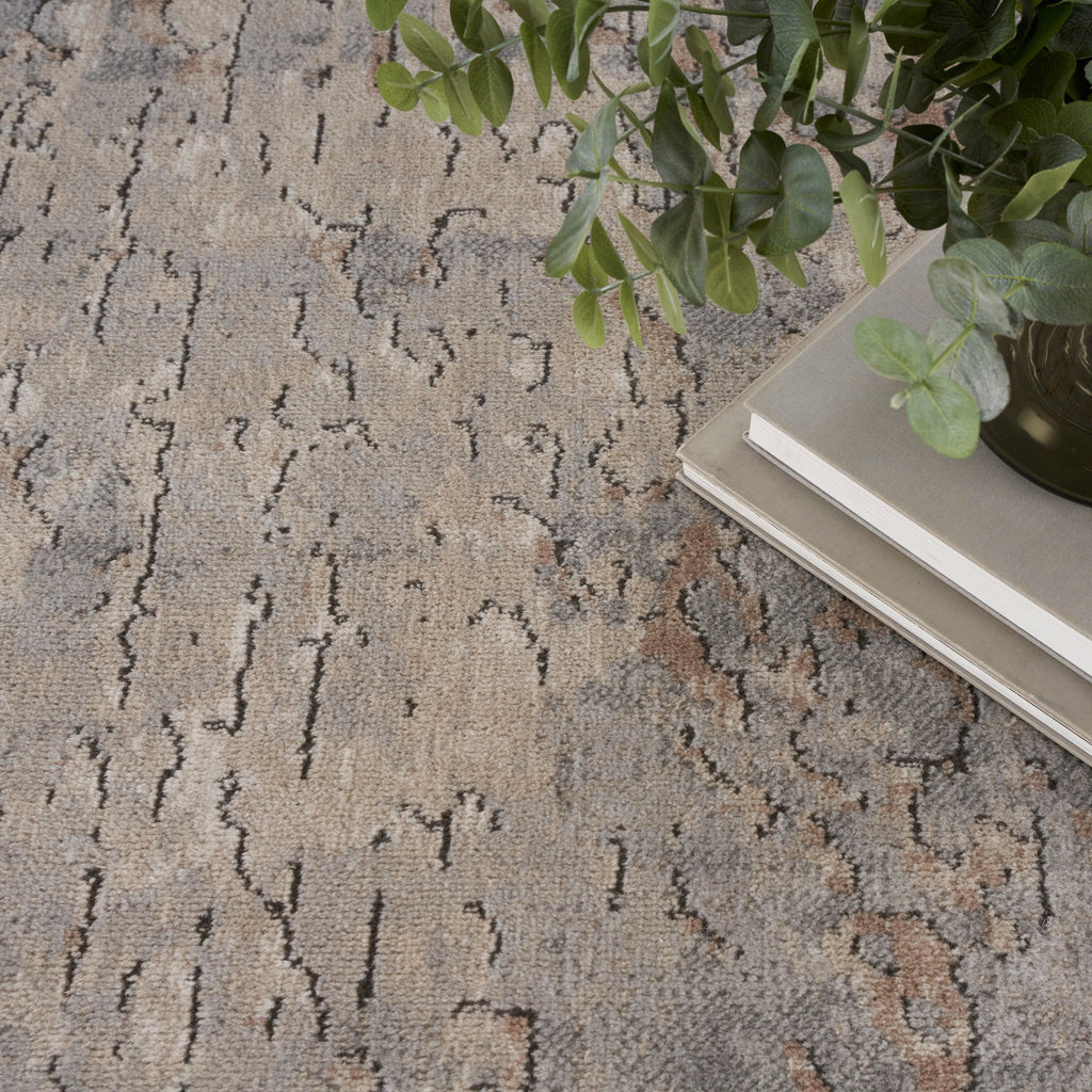 Tapis Nourison Concerto à motifs abstraits beige et gris vieilli