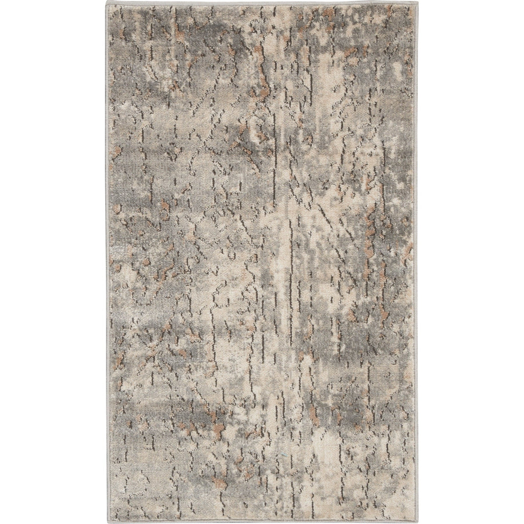 Tapis Nourison Concerto à motifs abstraits beige et gris vieilli