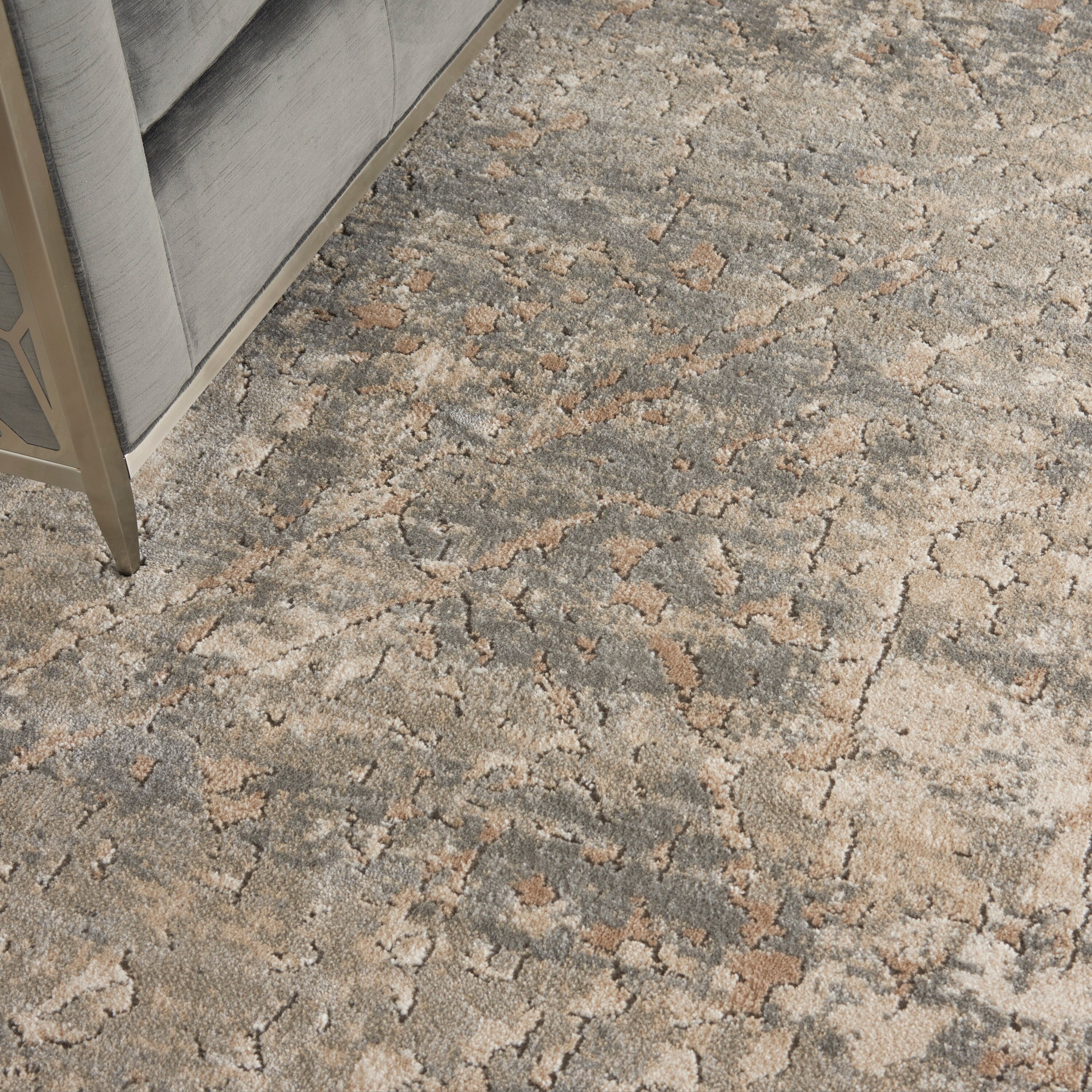 Tapis Nourison Concerto à motifs abstraits beige et gris vieilli