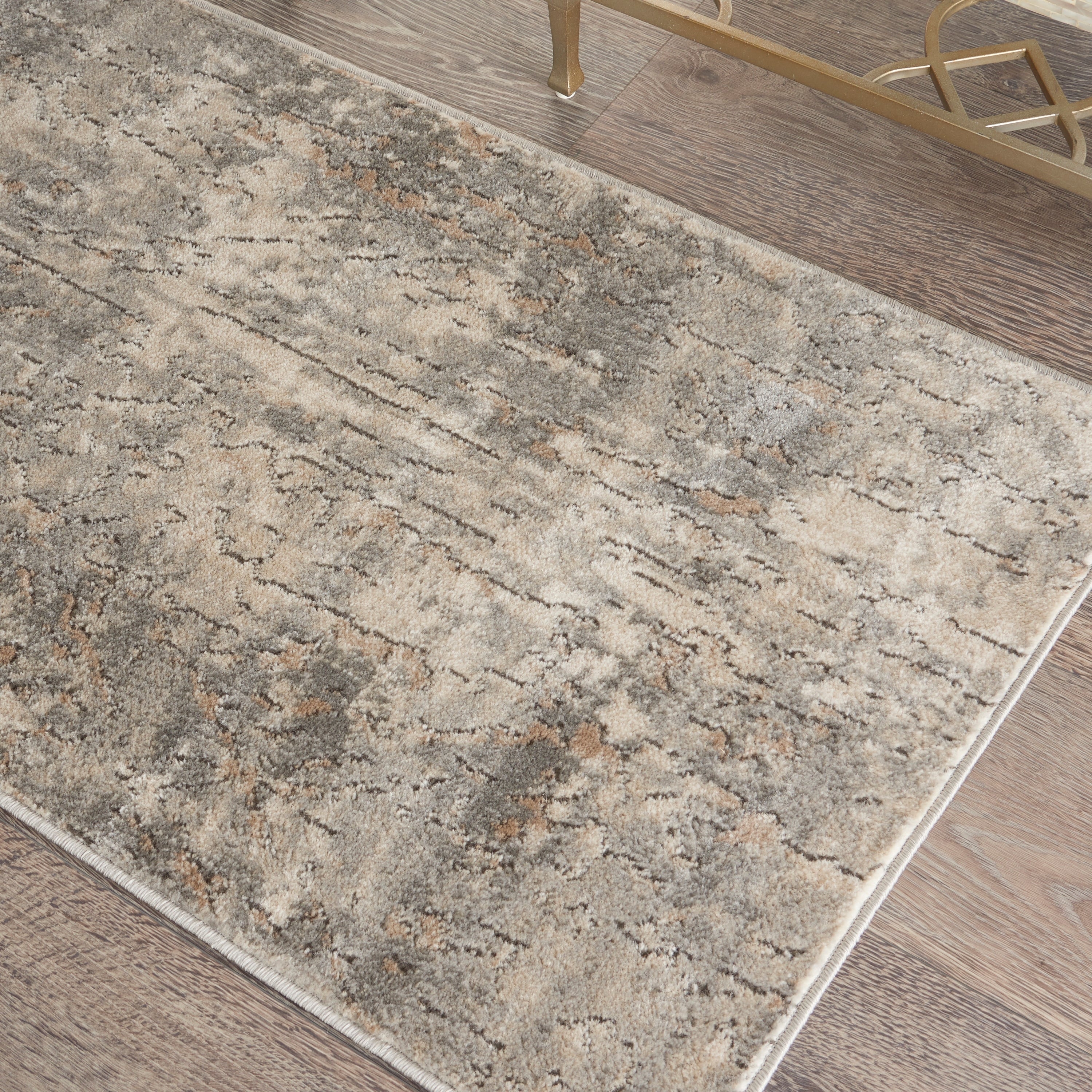 Tapis Nourison Concerto à motifs abstraits beige et gris vieilli