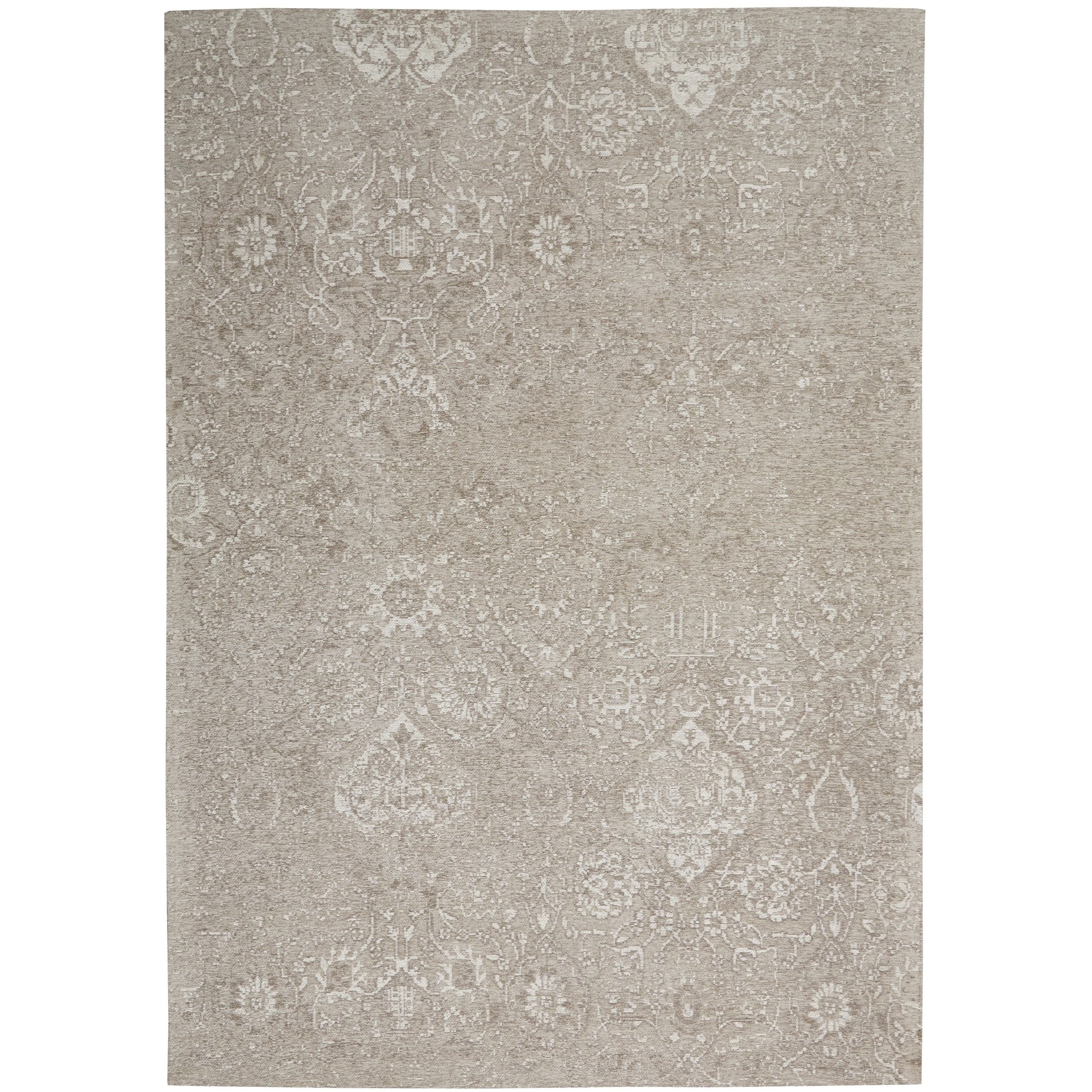 Tapis contemporain Nourison Damas vieilli