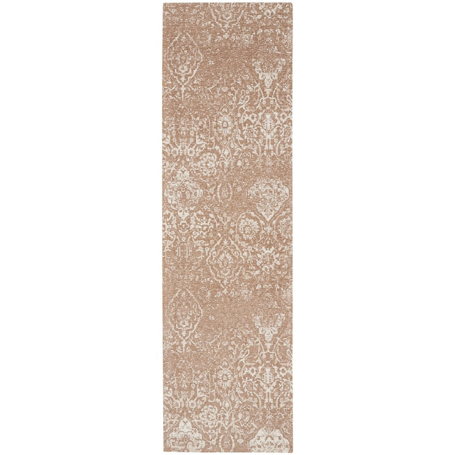 Tapis contemporain Nourison Damas vieilli
