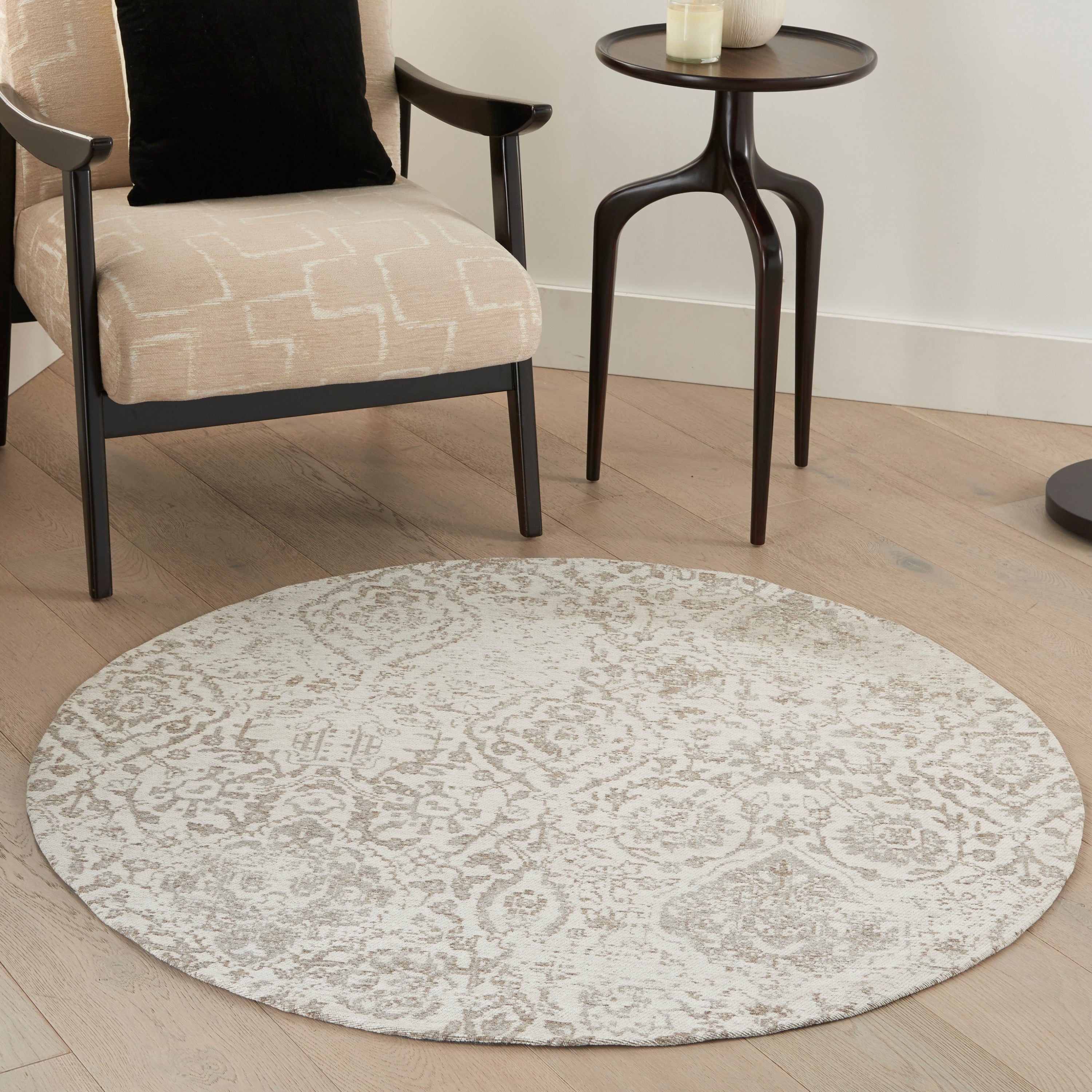 Tapis contemporain Nourison Damas vieilli