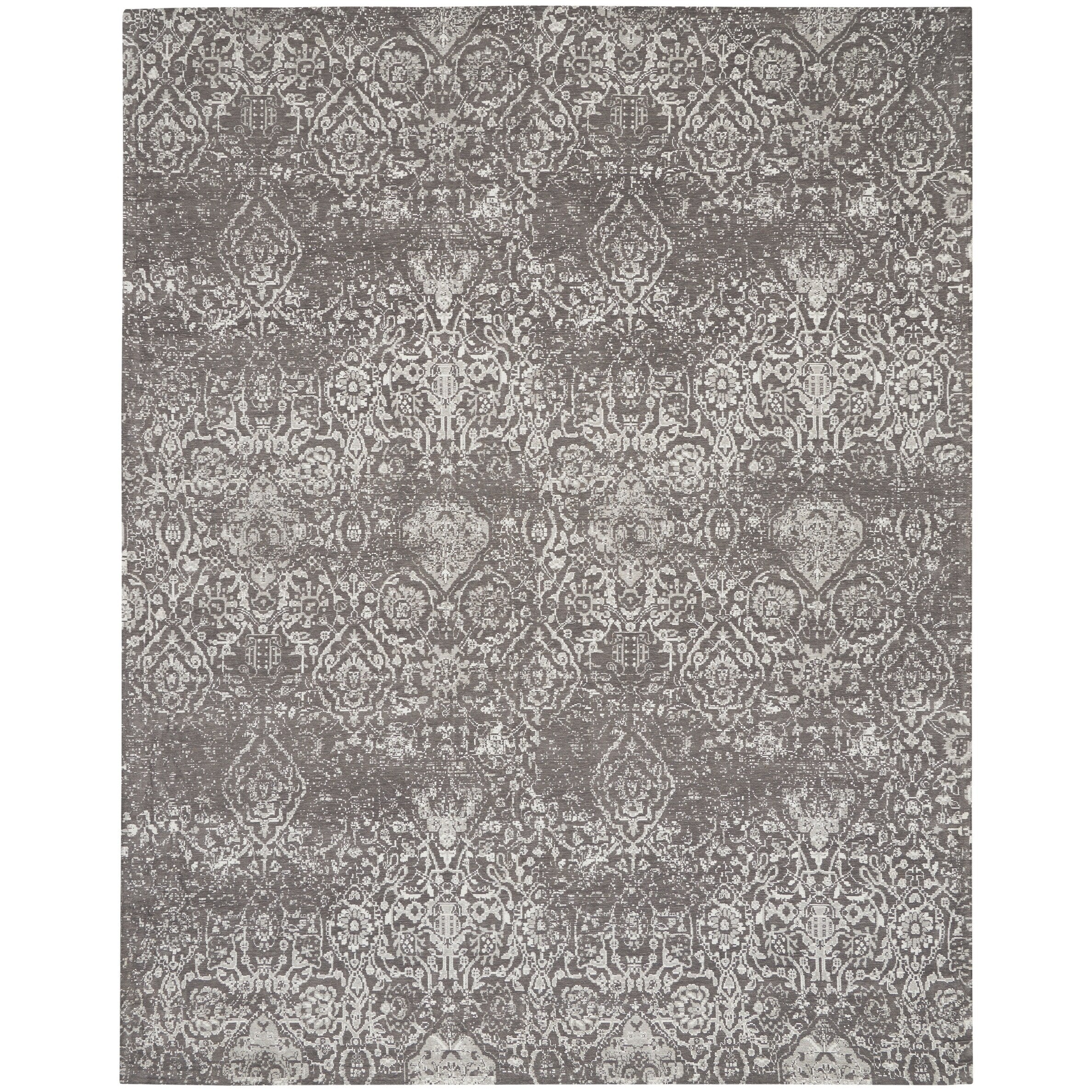 Tapis contemporain Nourison Damas vieilli