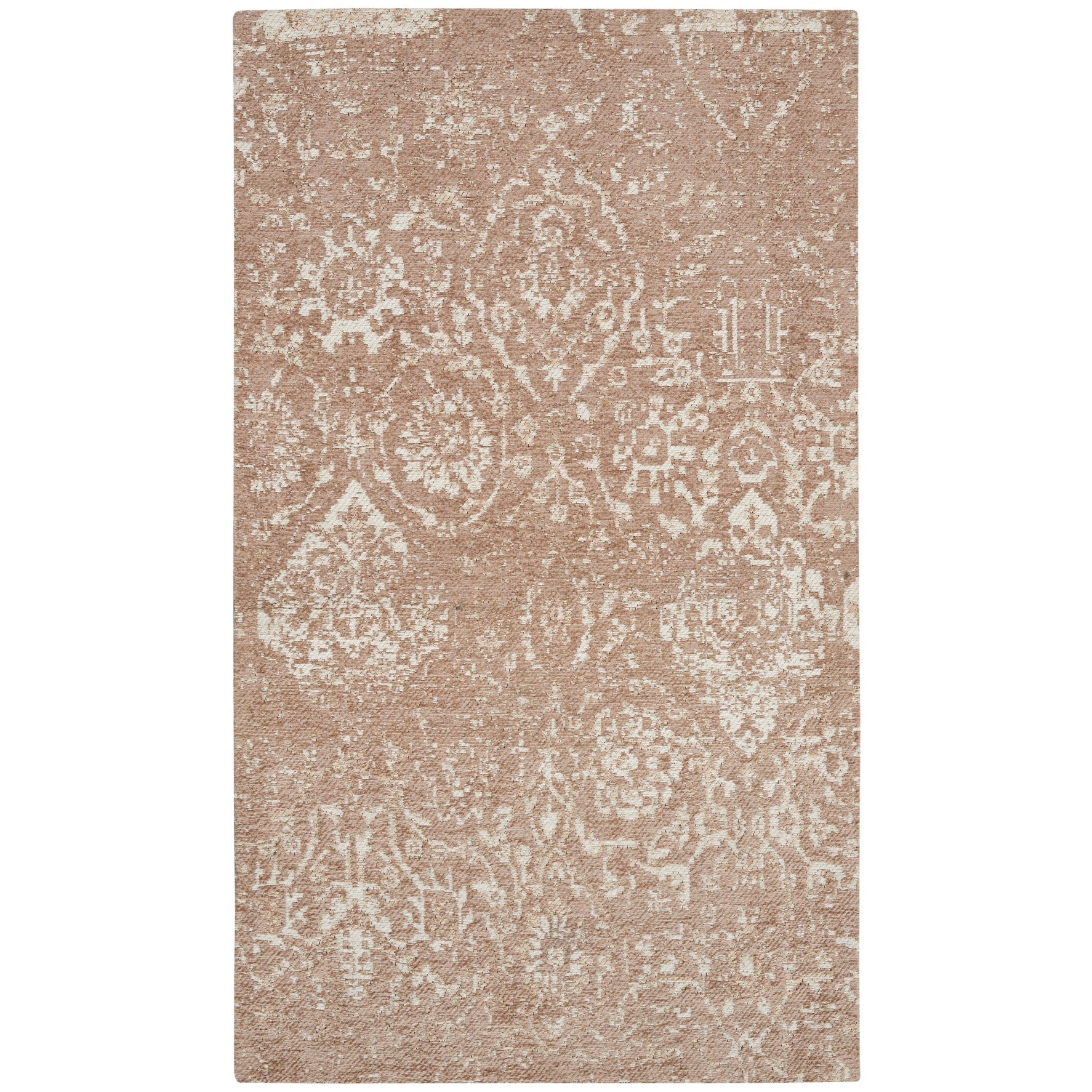 Tapis contemporain Nourison Damas vieilli