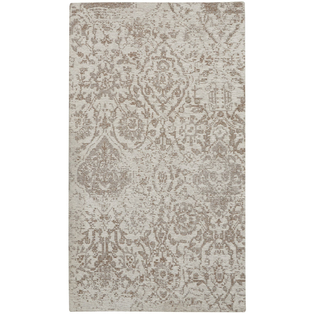 Tapis contemporain Nourison Damas vieilli