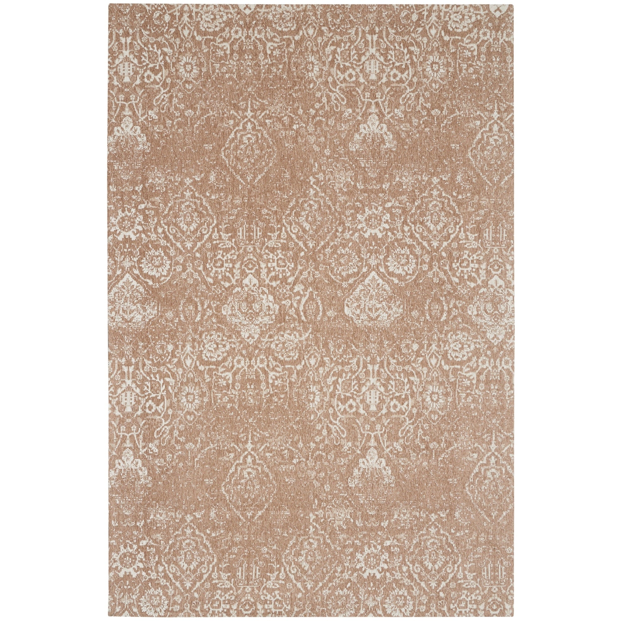 Tapis contemporain Nourison Damas vieilli